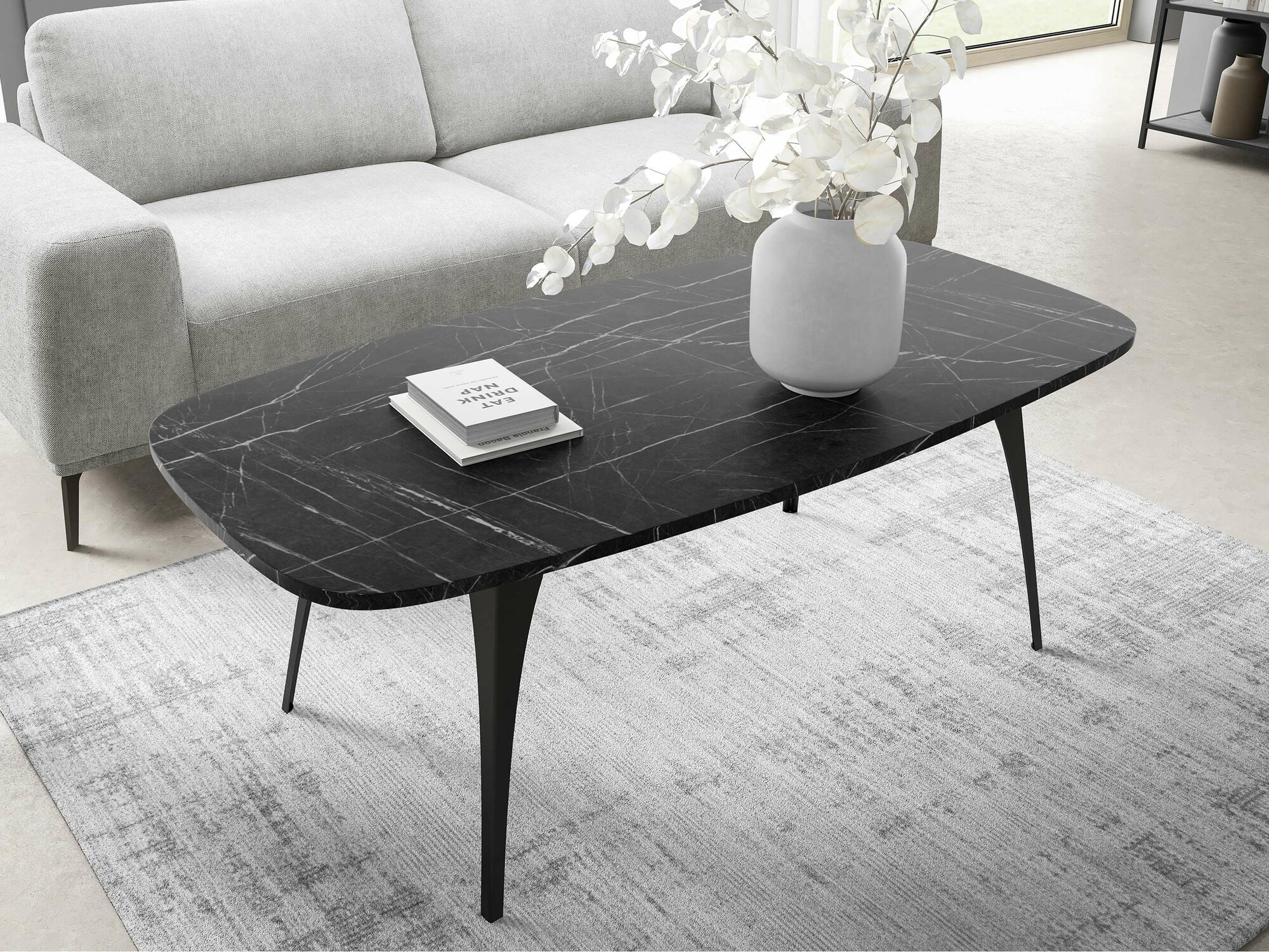 Mesa de centro Oswego 125 (Mármore preto)