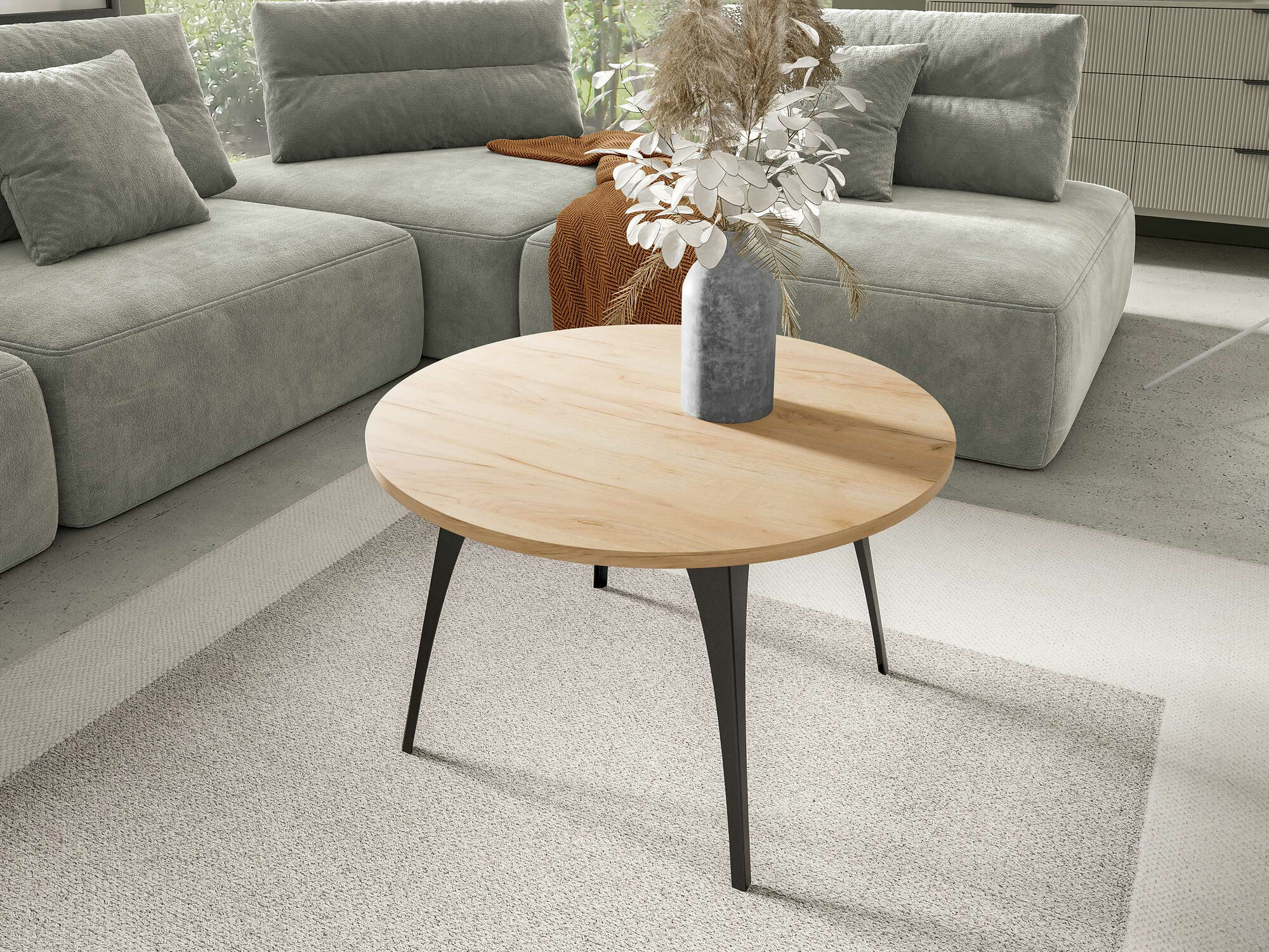 Mesa de centro Oswego 126 (Craft de carvalho dourado)