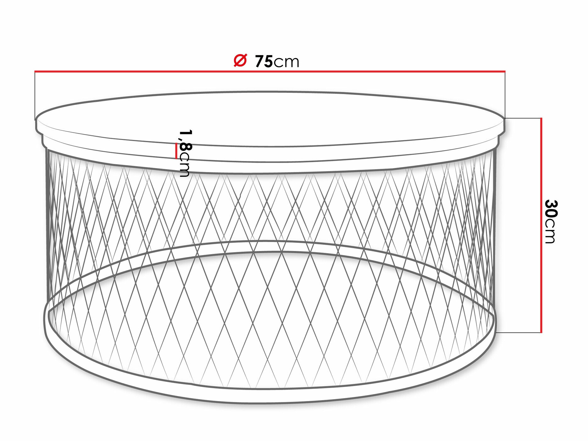 Mesa de centro Oswego 128 (Craft de carvalho dourado)