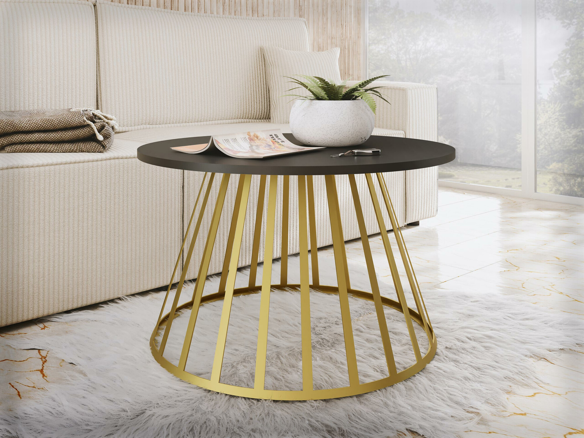 Mesa de centro Oswego 129 (Preto)