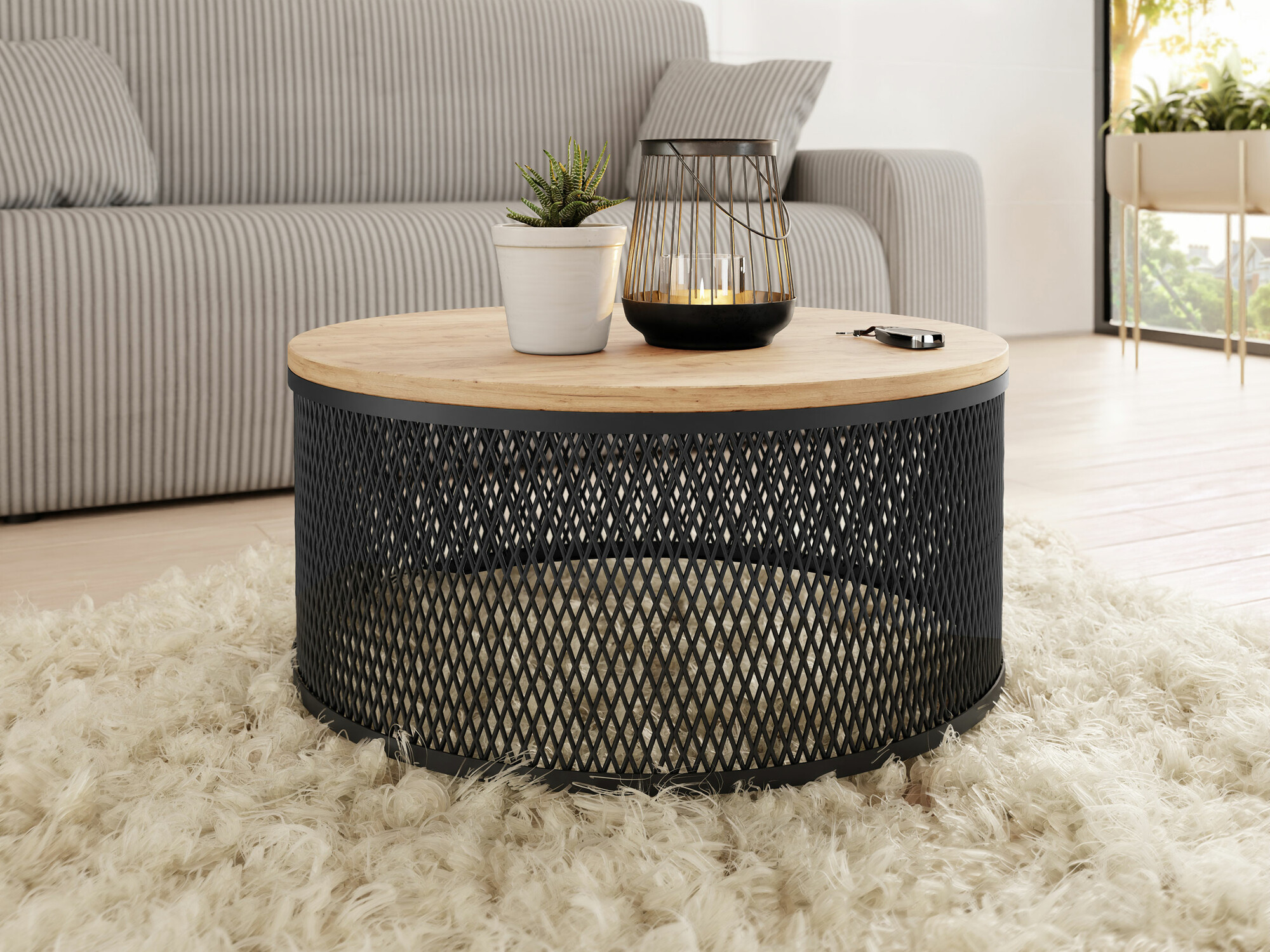 Mesa para revistas Oswego 127 (Craft de carvalho dourado)