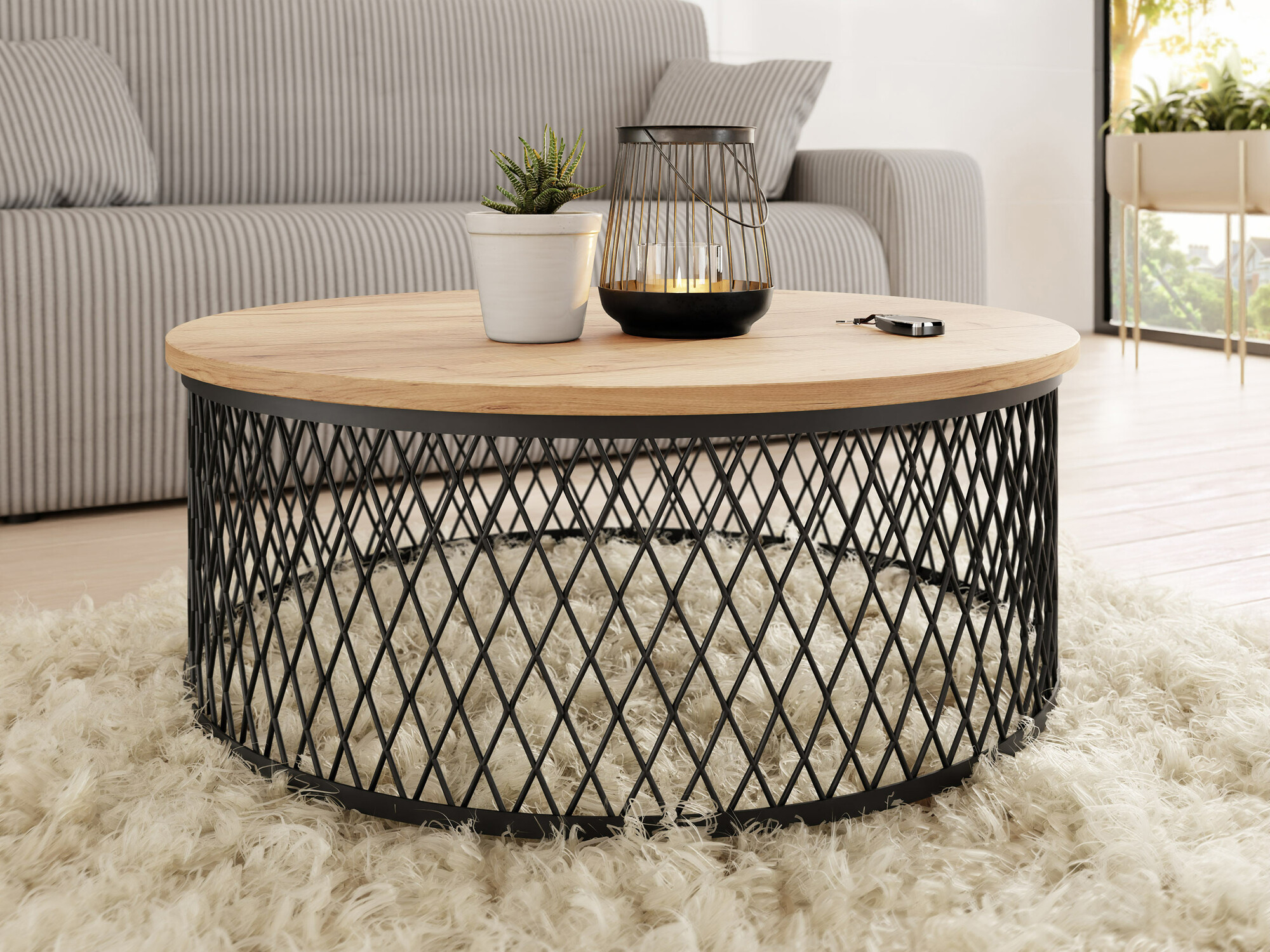 Mesa para revistas Oswego 128 (Craft de carvalho dourado)