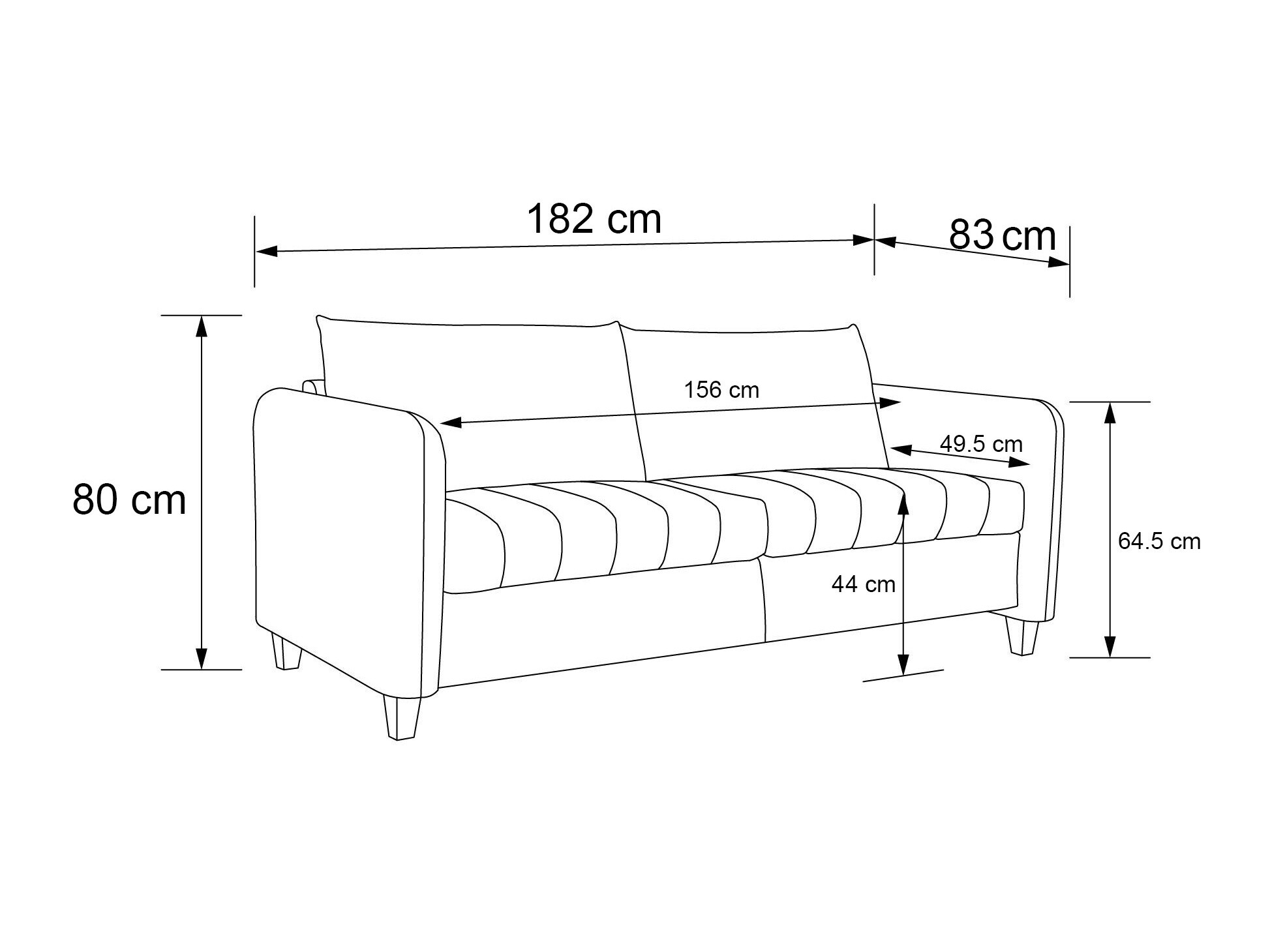 Sofá CosmoLiving by Cosmopolitan 165