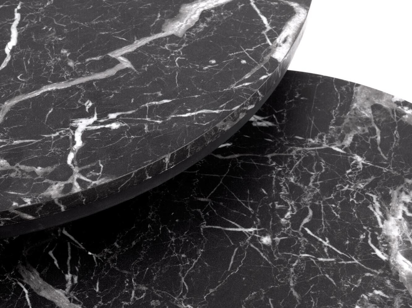 Conjunto de mesas de centro Houston 1832 (Mármore preto)