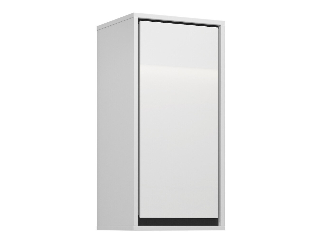 Armário montado na parede para casa de banho Tecavu 100 (Branco brilhante + Branco)