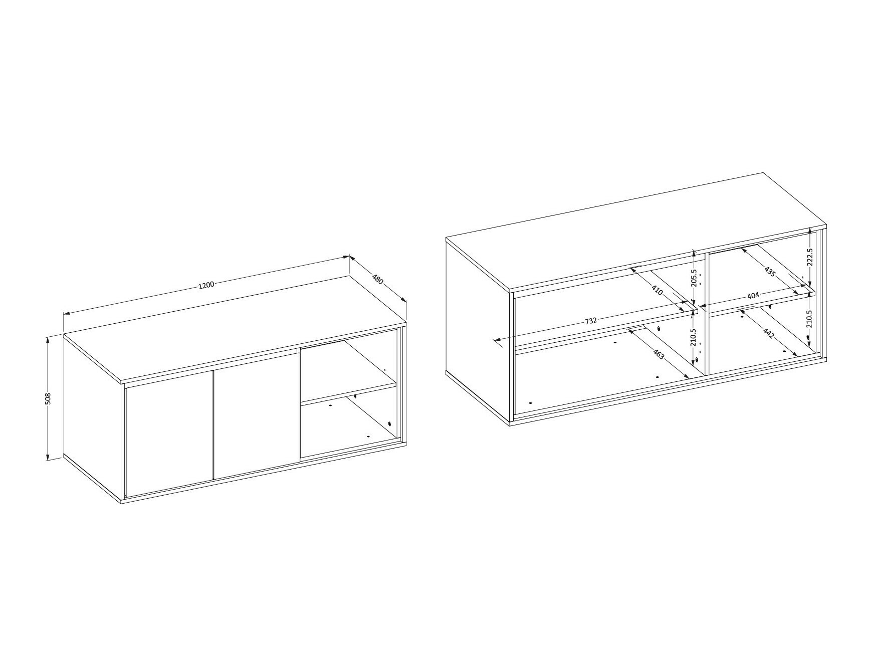 Armário montado na parede para casa de banho Tecavu 104 (Branco brilhante + Branco)