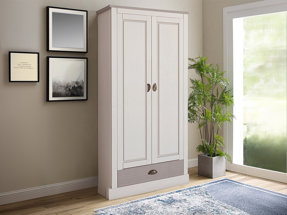 Roupeiro Etviri 109 (Branco + Cinzento)