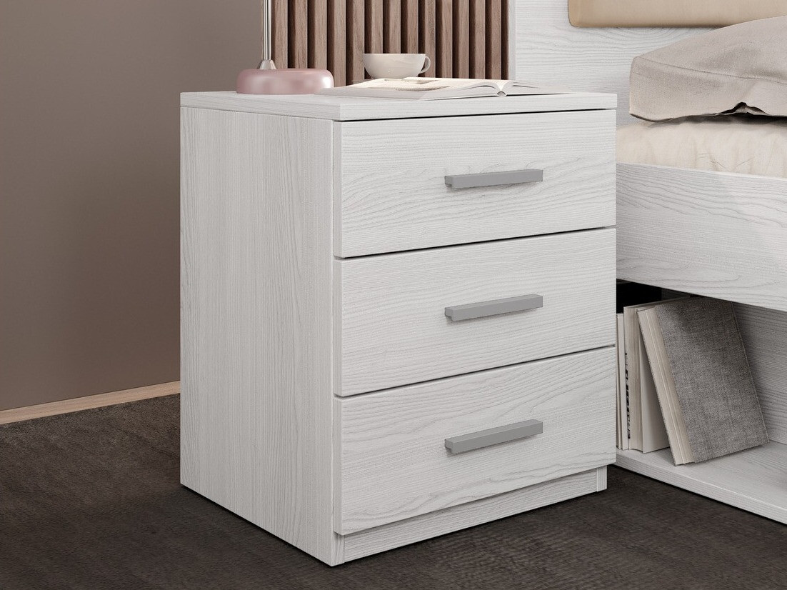 Mesa de cabeceira Levruvu 107 (Cinza branqueada)