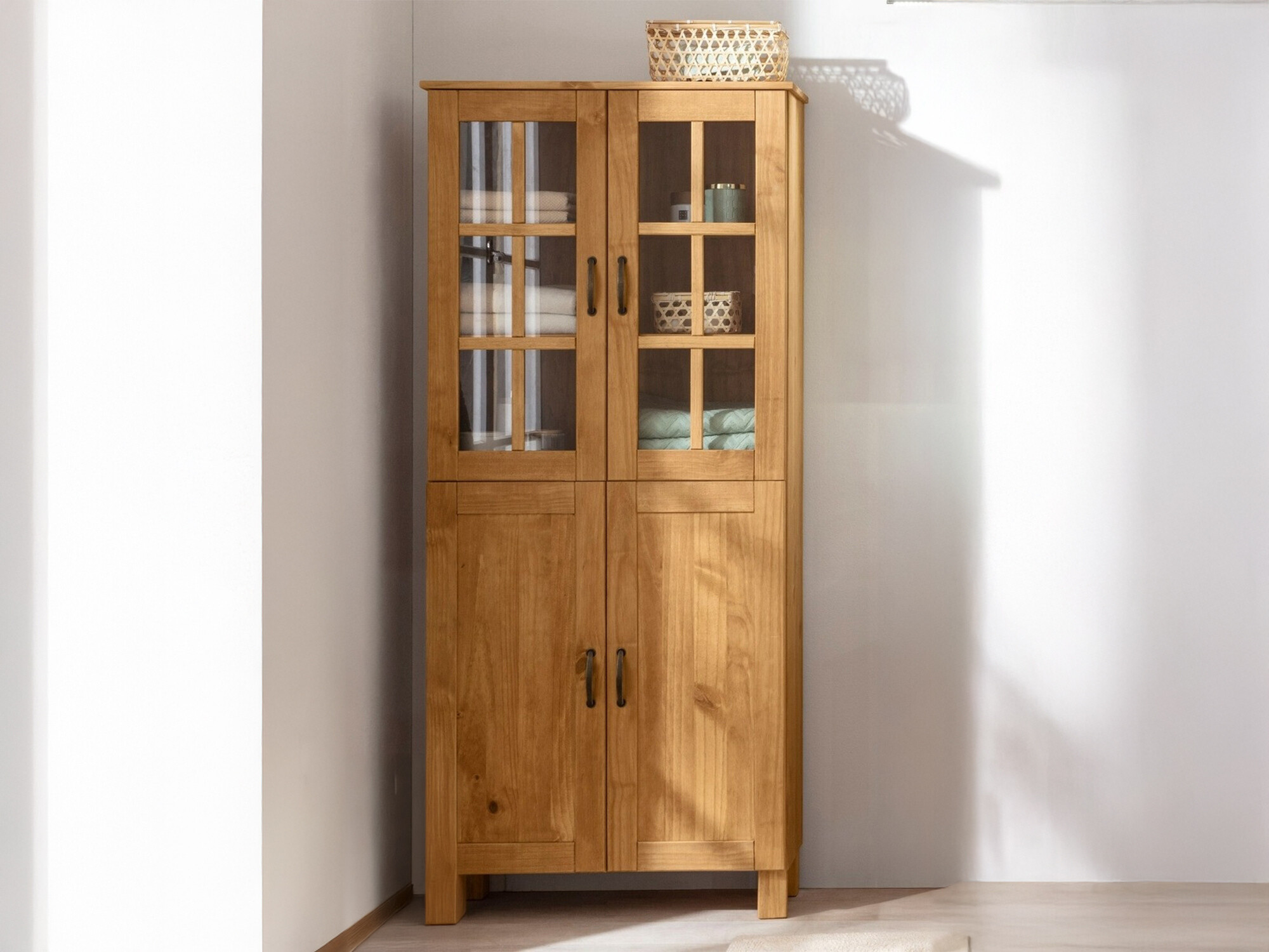 Armário colocado para casa de banho Ophlevu 100 (Pinheiro)