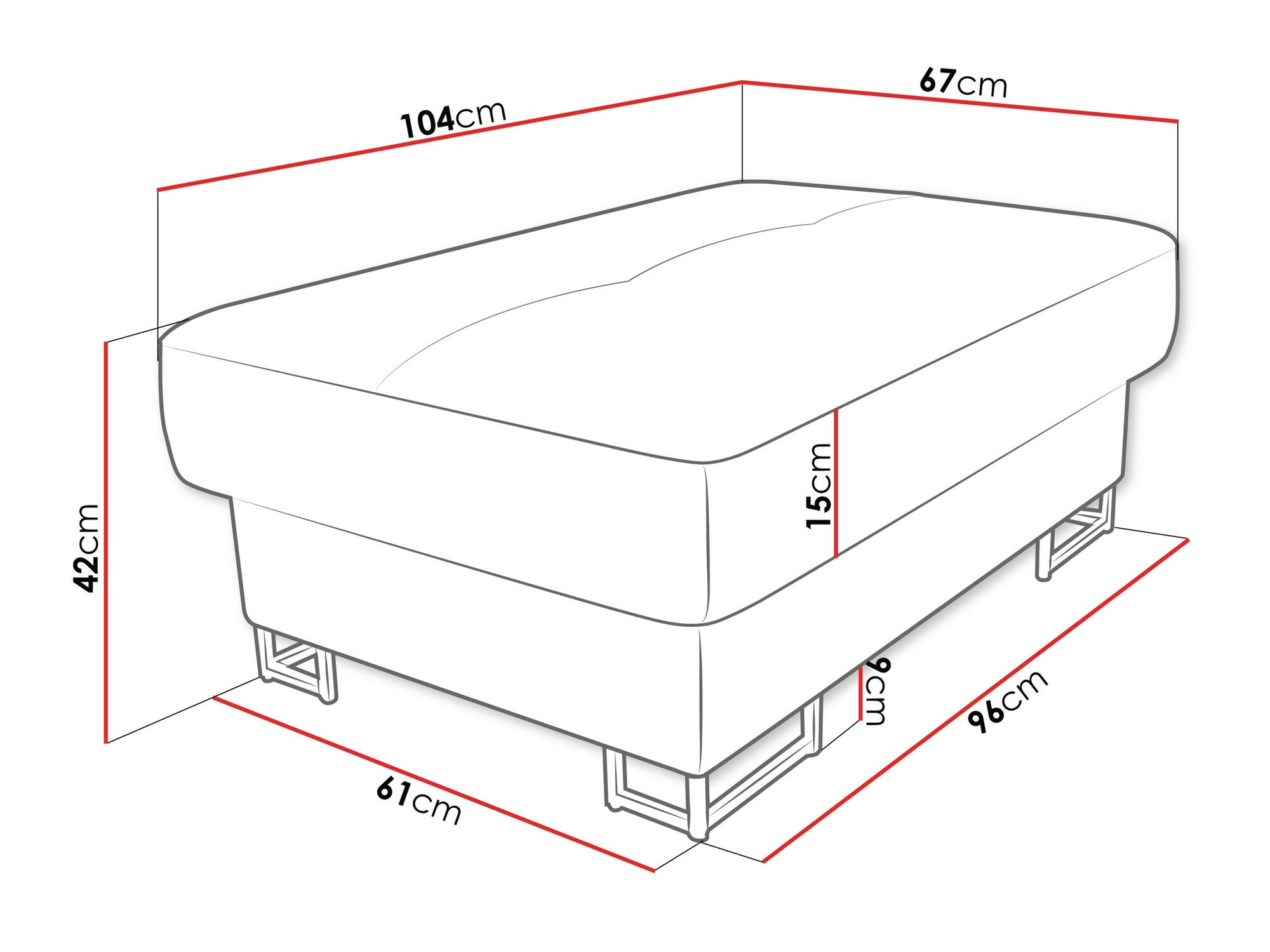 Banco estofado Comfivo 238 (Magic Velvet 2216)