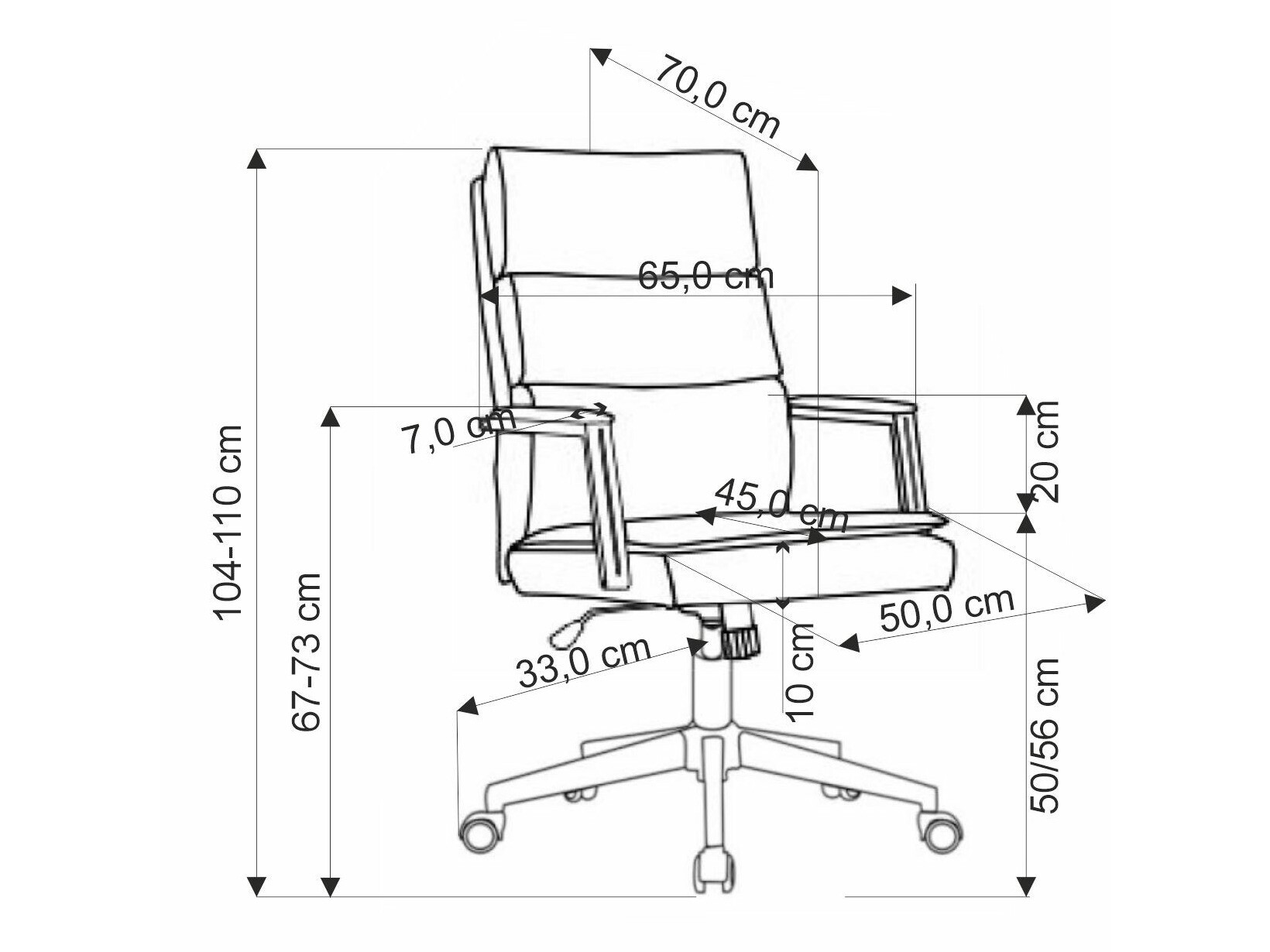 Cadeira de escritório Houston 1834 (Bege)