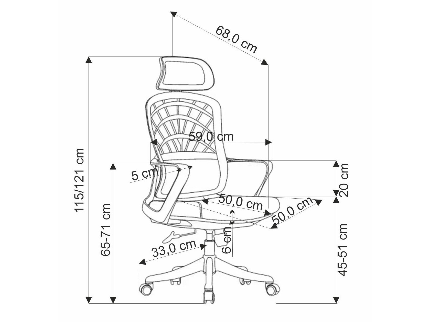 Cadeira de escritório Houston 1836