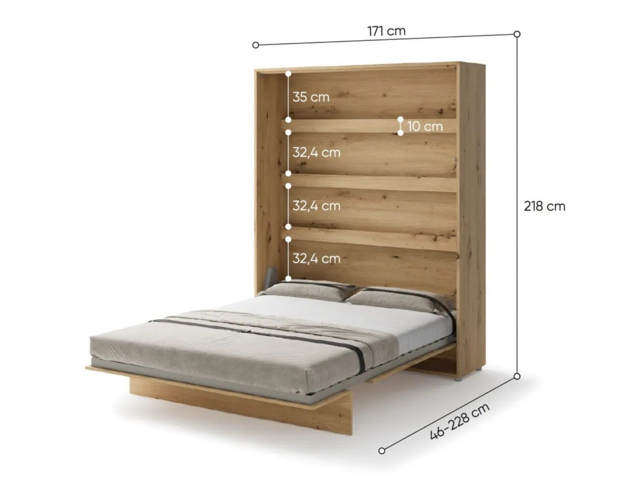 Cama rebatível Concept Pro Lenart (Carvalho Artisan)