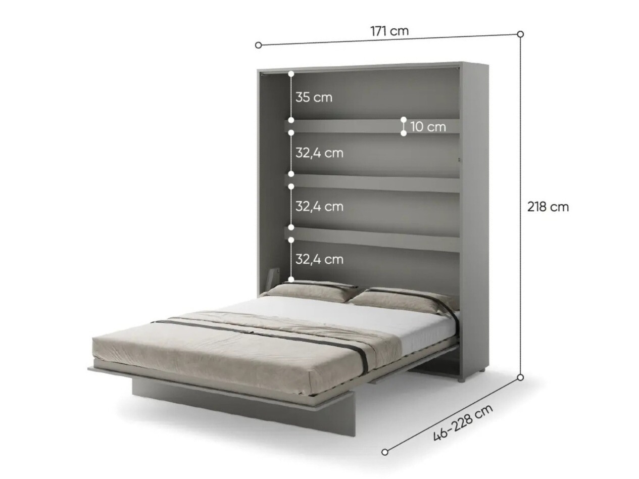 Cama rebatível Concept Pro Lenart (Cinzento)