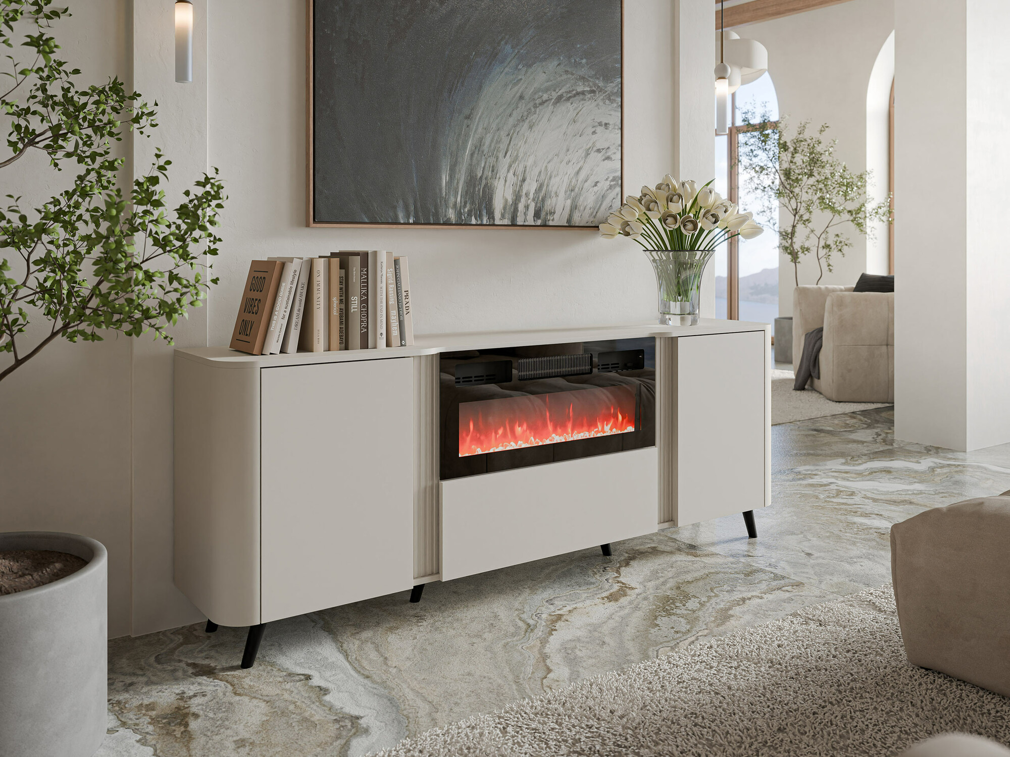 Aparador Modus I (Caxemira + Preto)