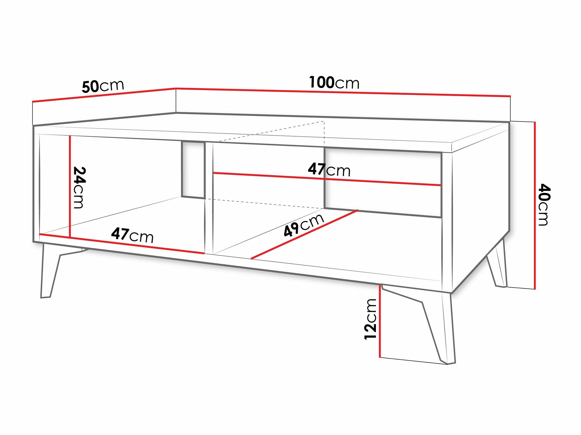 Mesa de centro Comfivo 492 (Branco)