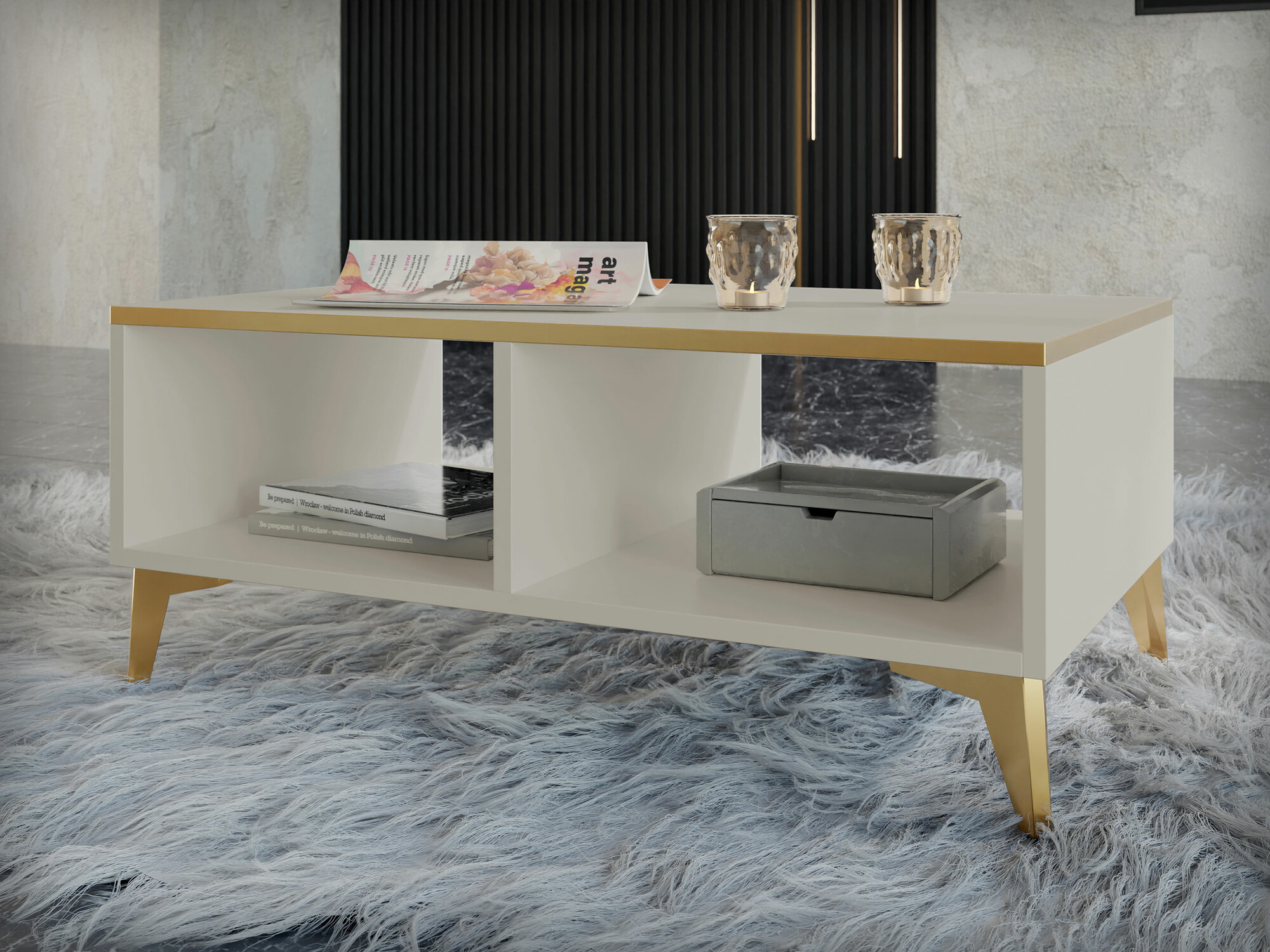 Mesa para revistas Comfivo Virfera 104 (Bege)
