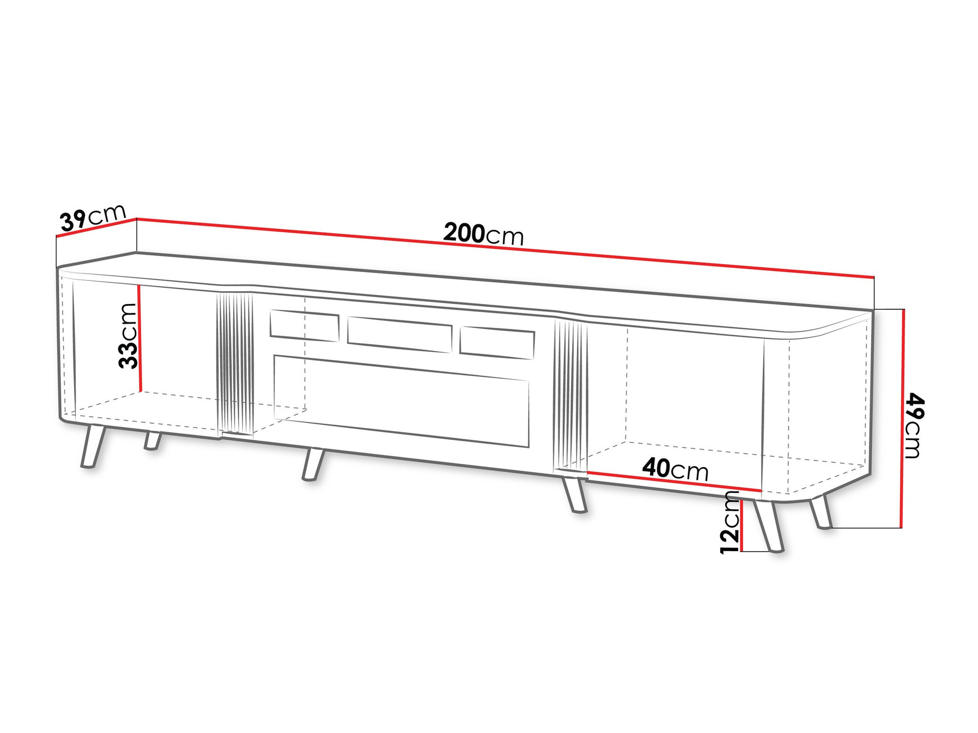 Móvel de TV Modus (Caxemira + Preto)