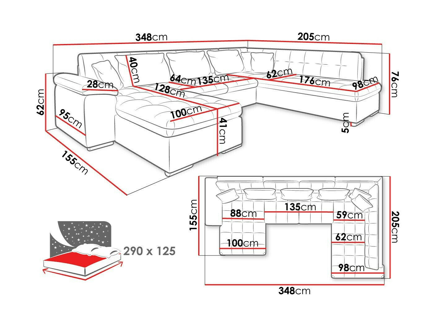 Sofá de canto Comfivo Gemma (Direita)