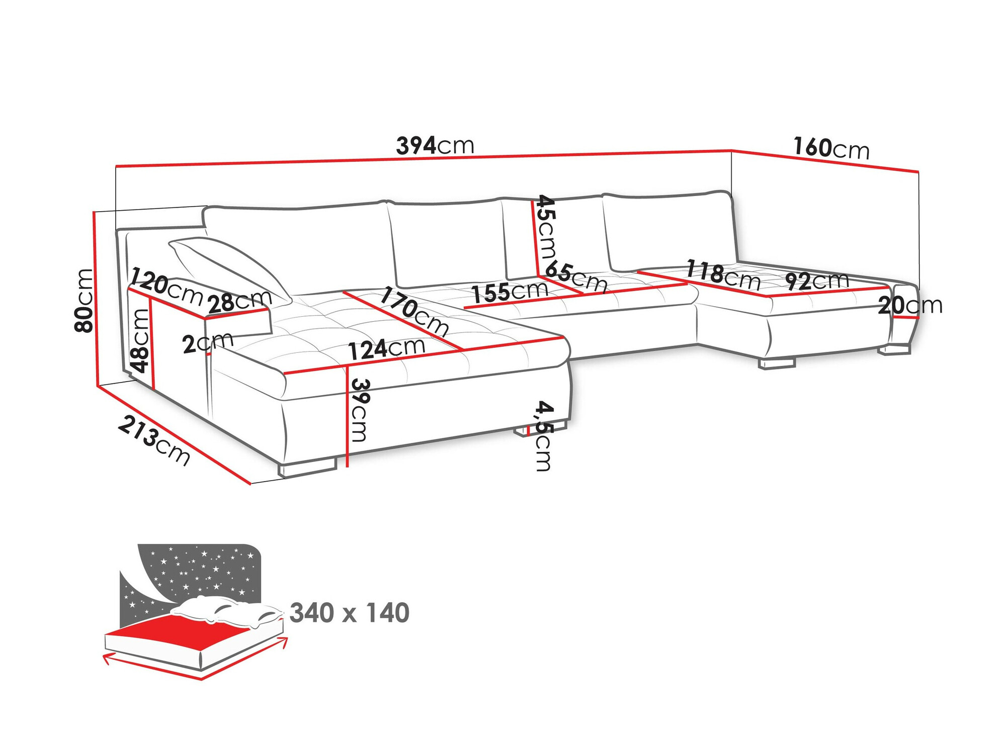 Sofá de canto Comfivo 106 (Wave 05)