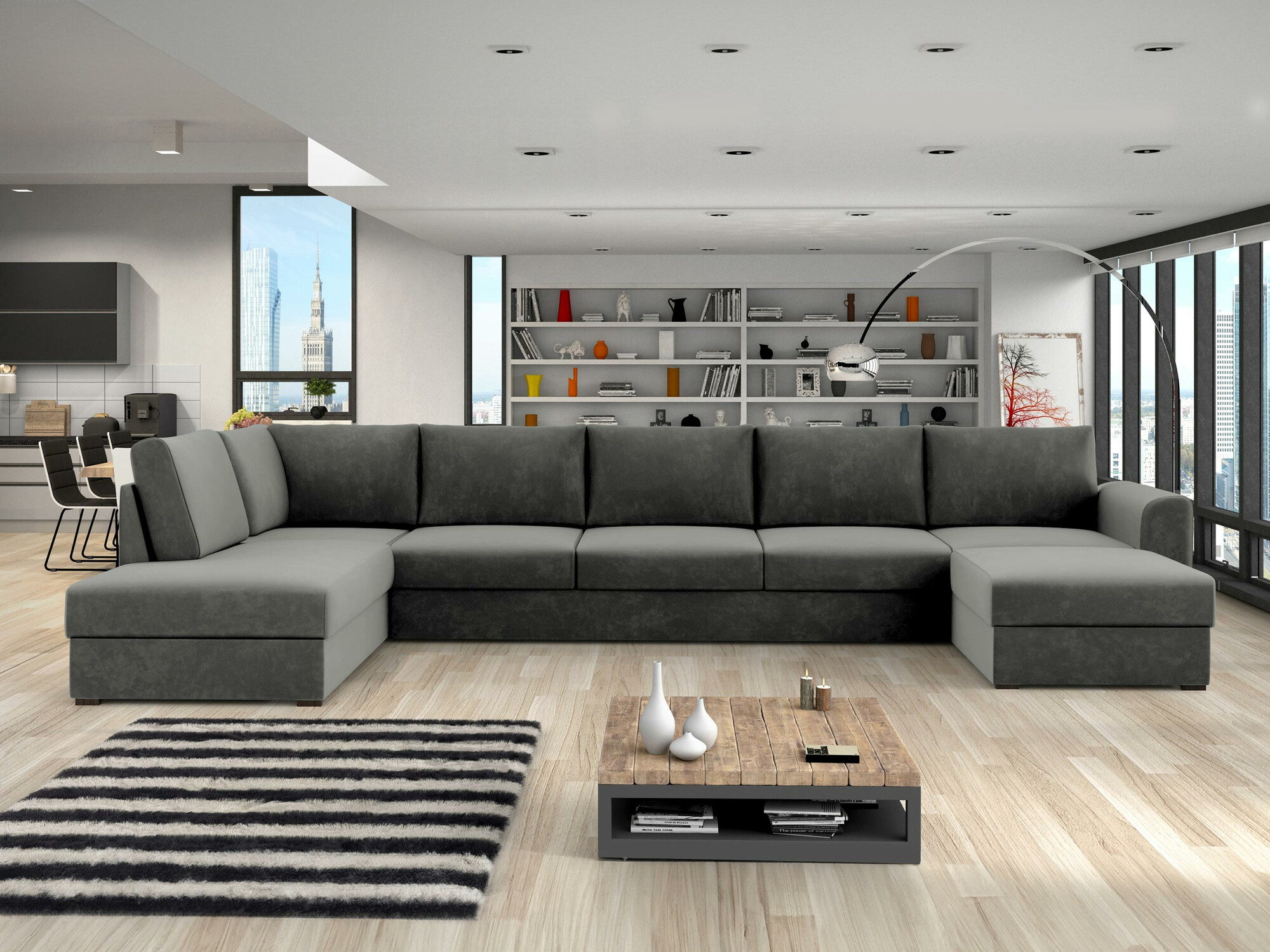 Sofá de canto Comfivo Flumen I (Magic Velvet 2217)