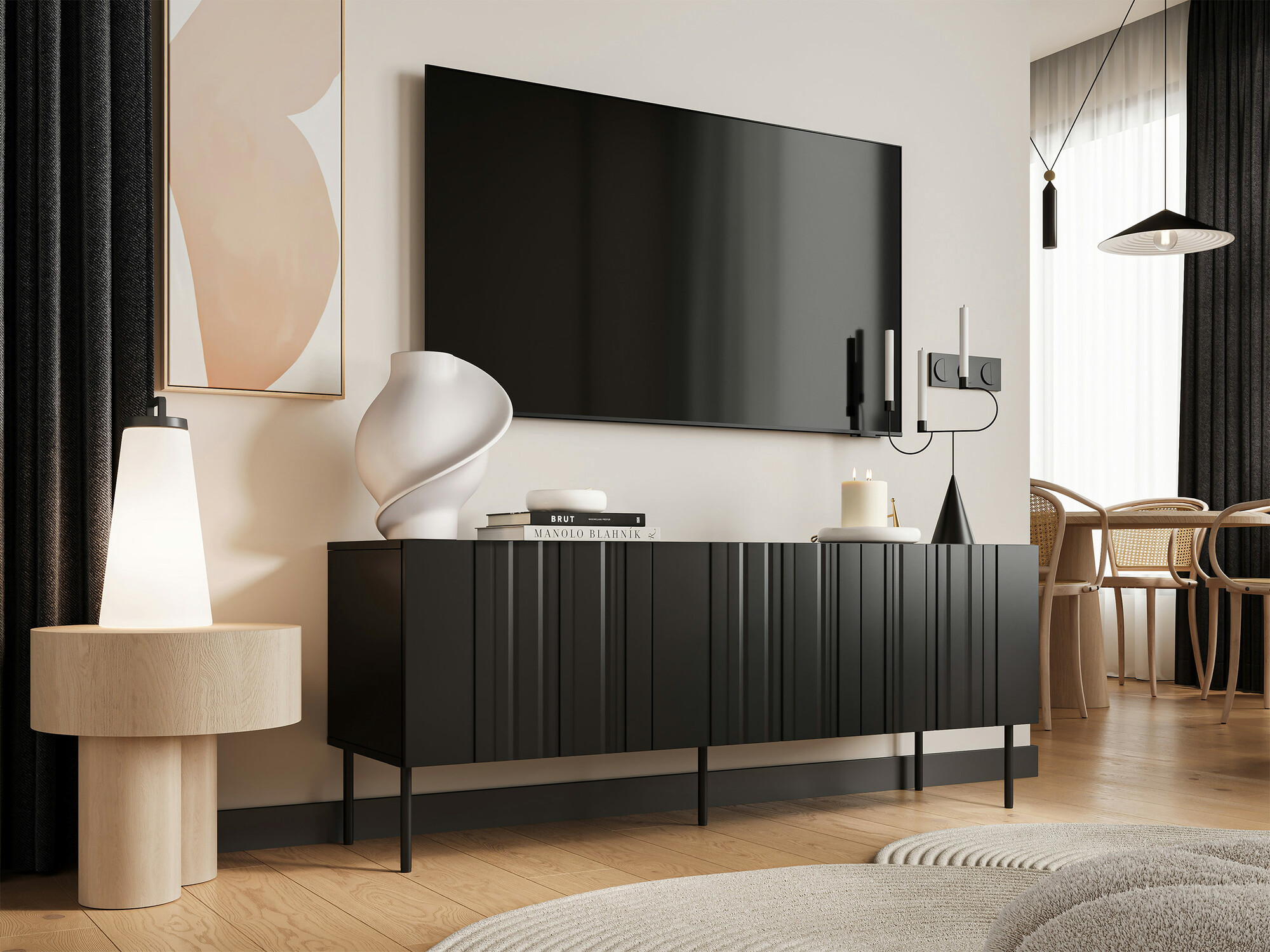 Móvel de TV Evavese 102 (Preto)