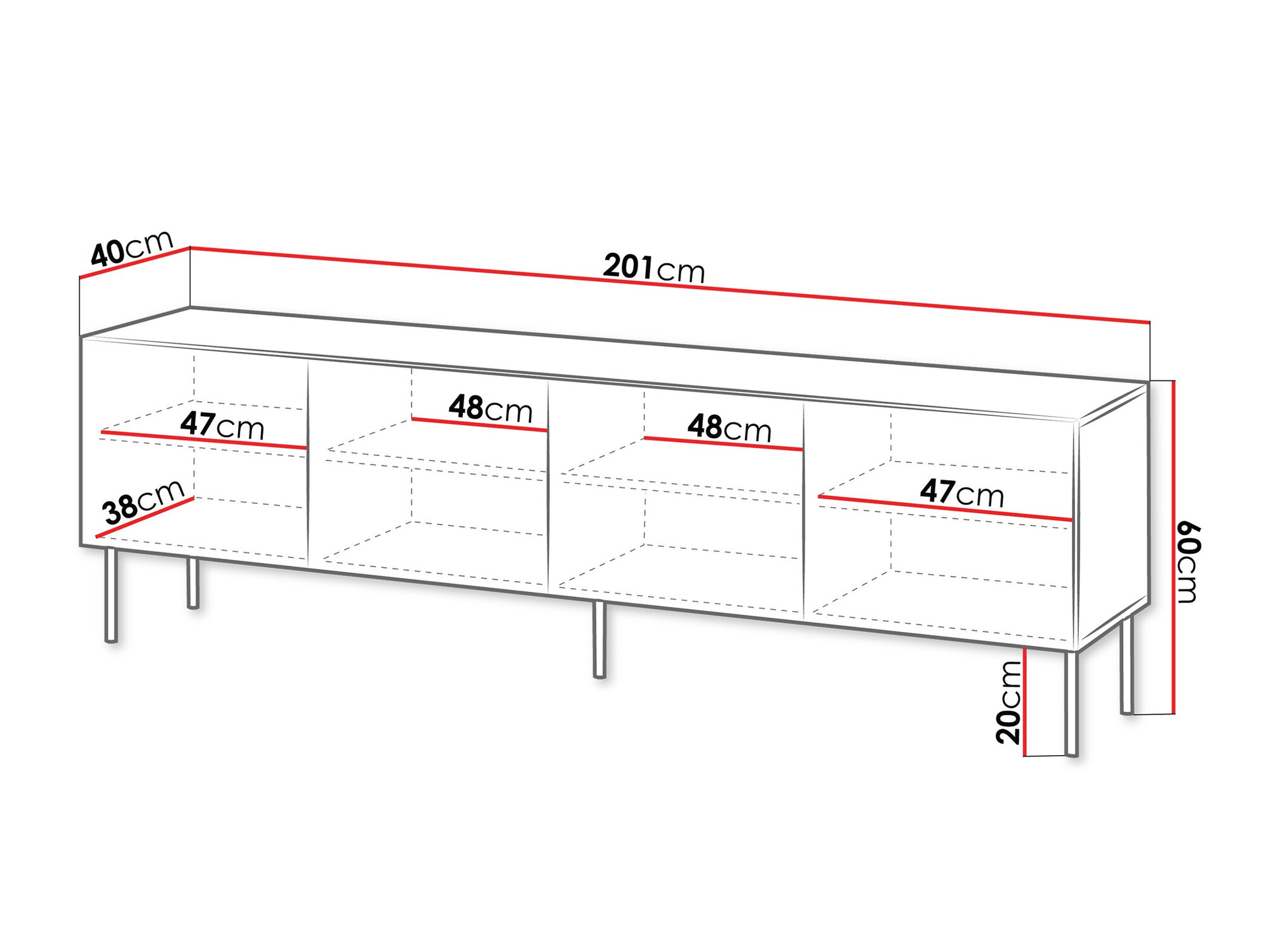 Móvel de TV Evavese 103 (Bege)