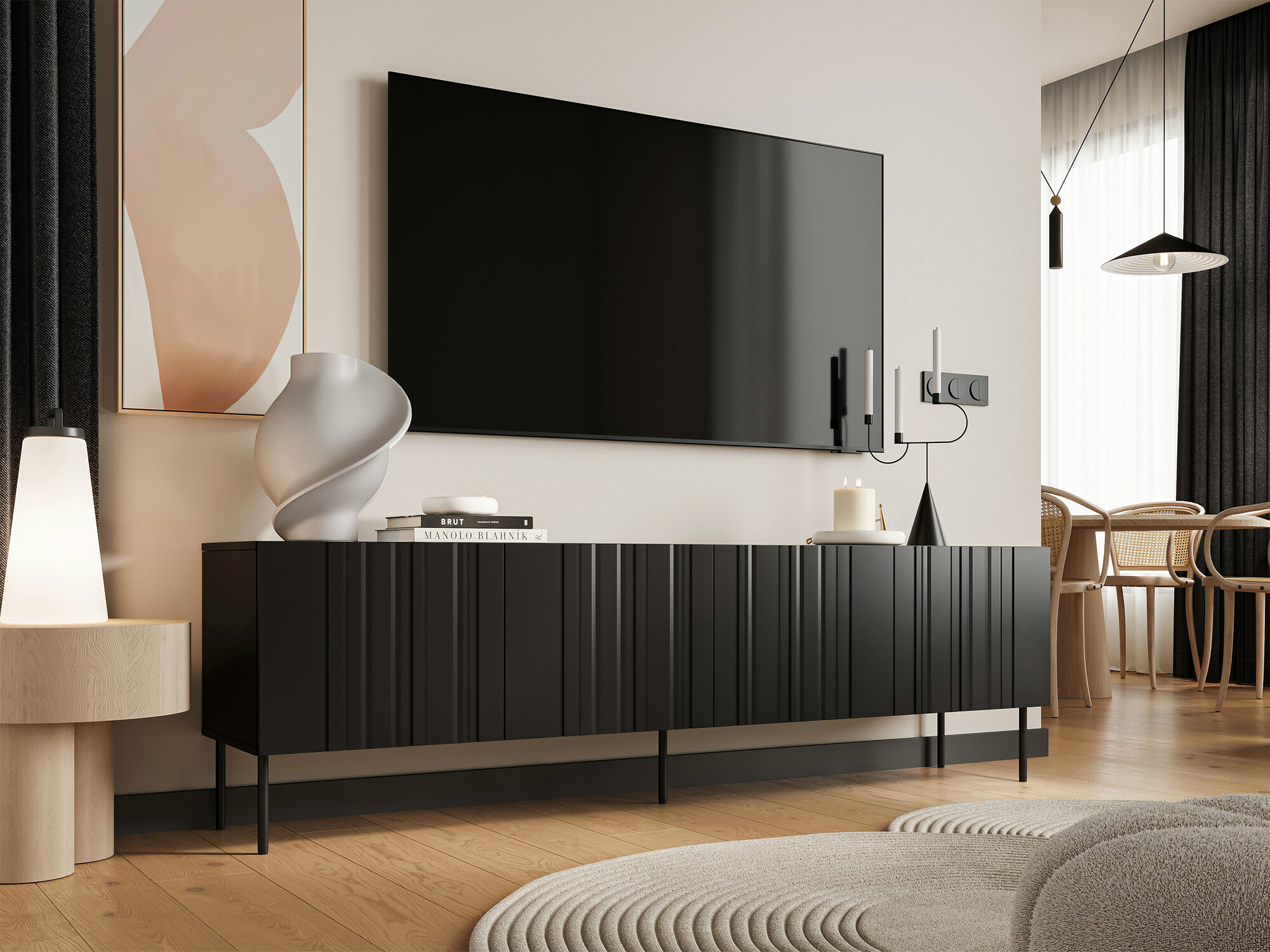 Móvel de TV Evavese 103 (Preto)