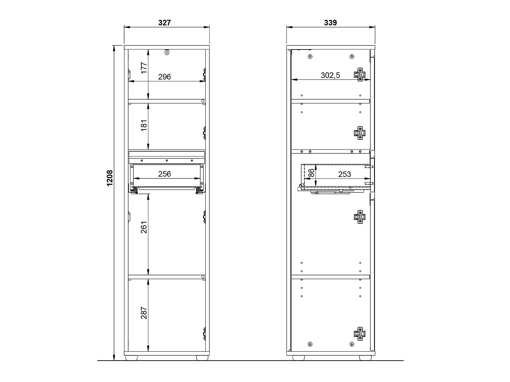 Armário colocado para casa de banho Tensona 101 (Grafite)