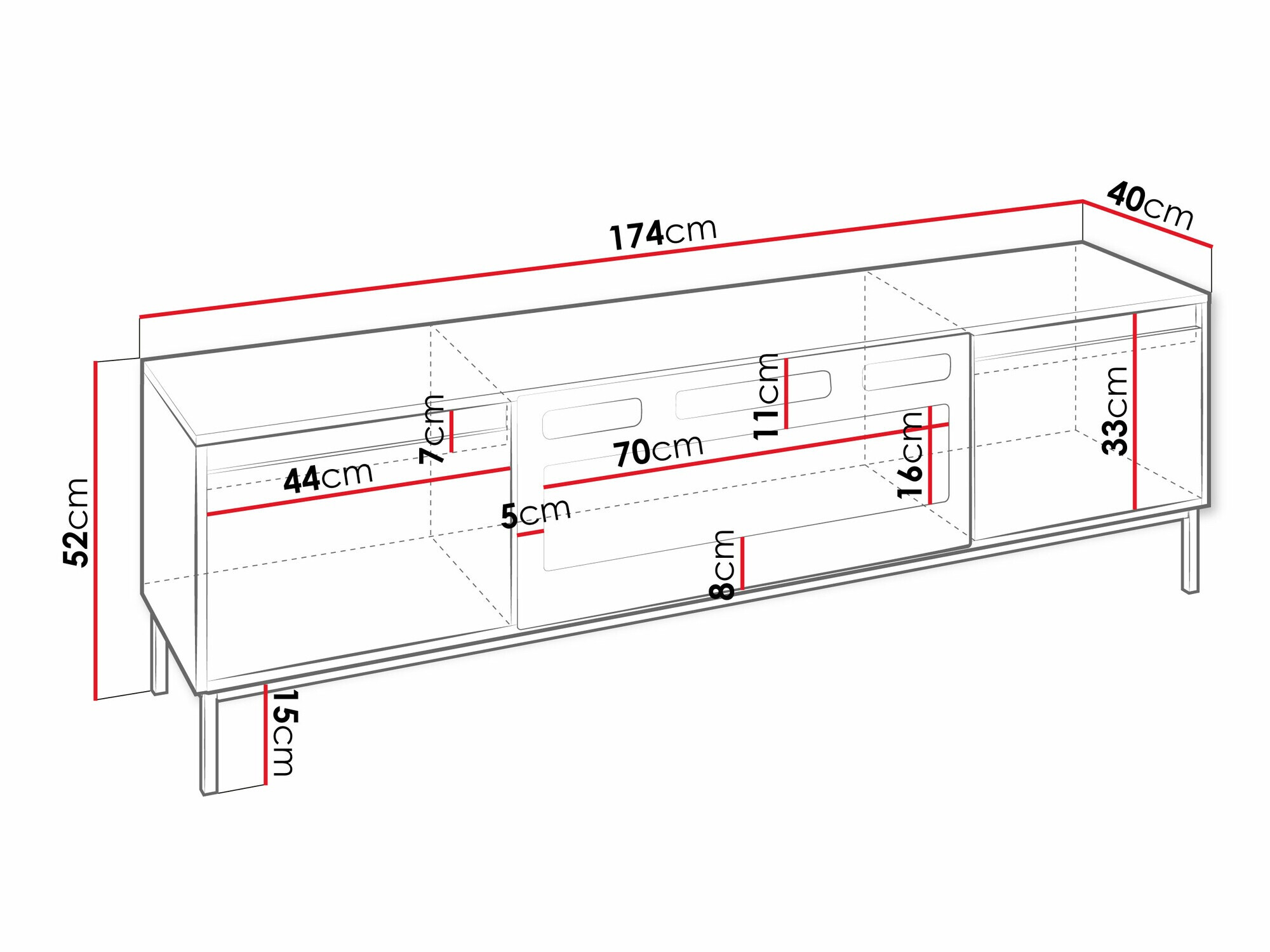 Móvel de TV Comfivo Delruva III (Caxemira)