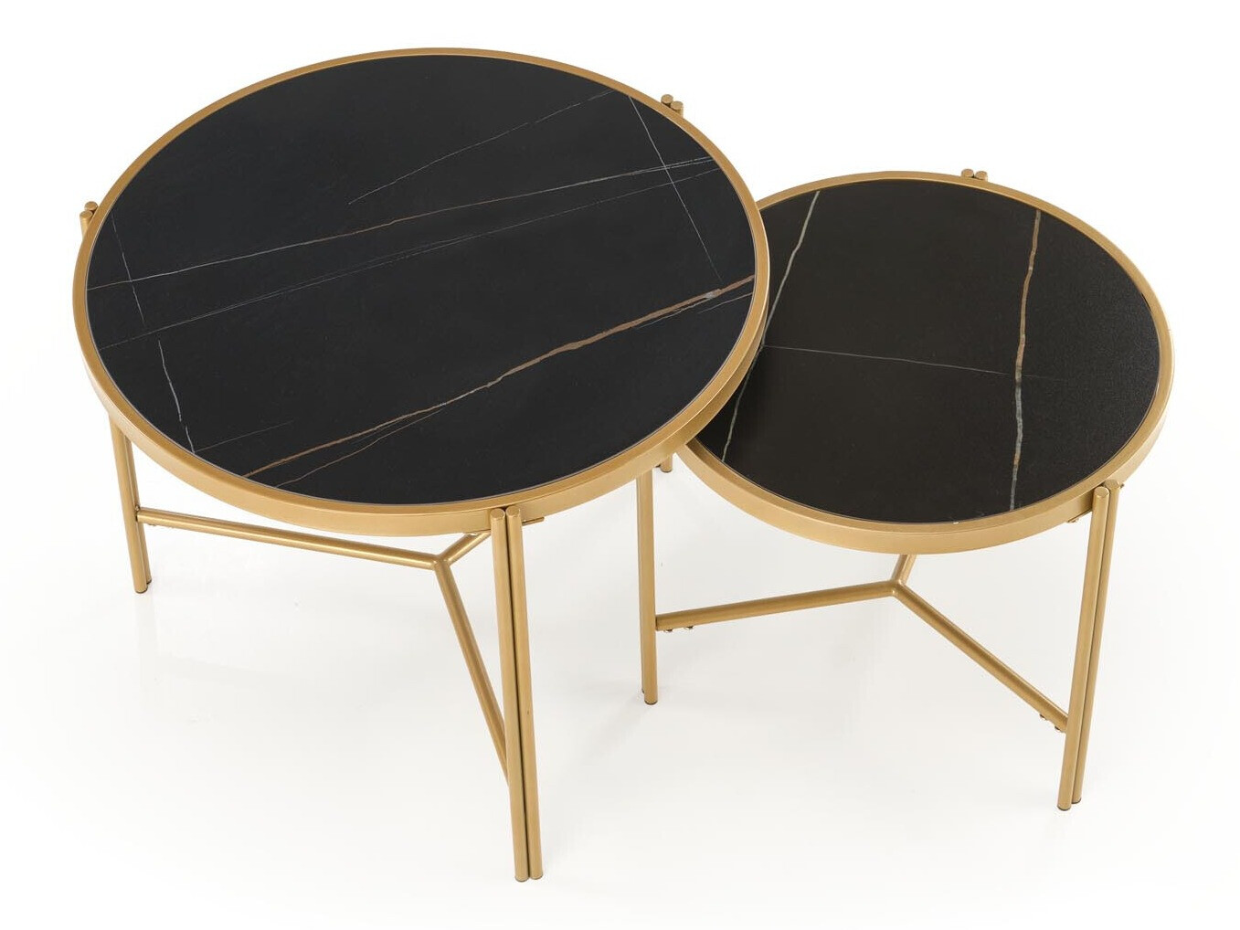 Conjunto de mesas de centro Houston 1867 (Mármore preto)