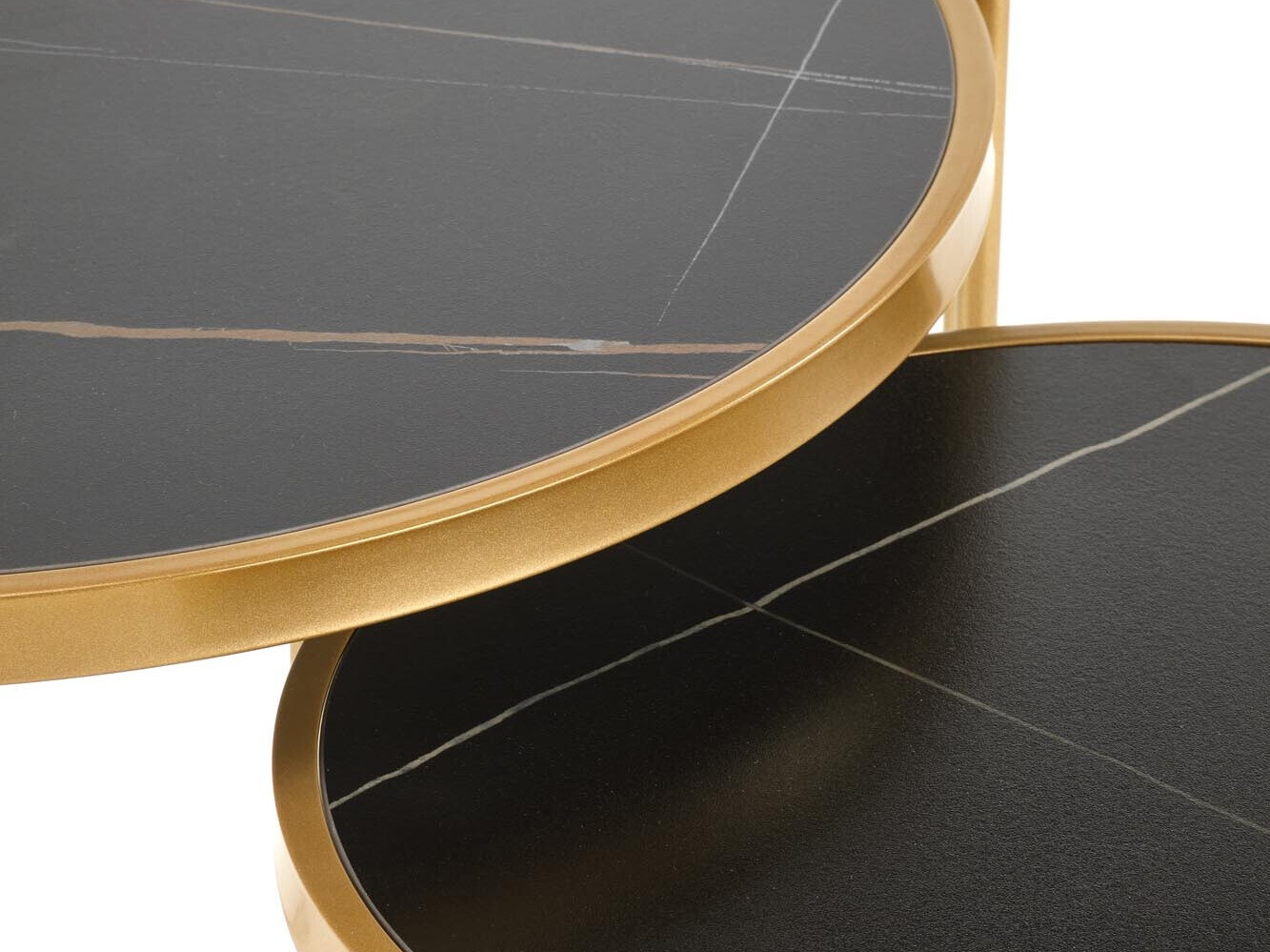 Conjunto de mesas de centro Houston 1867 (Mármore preto)