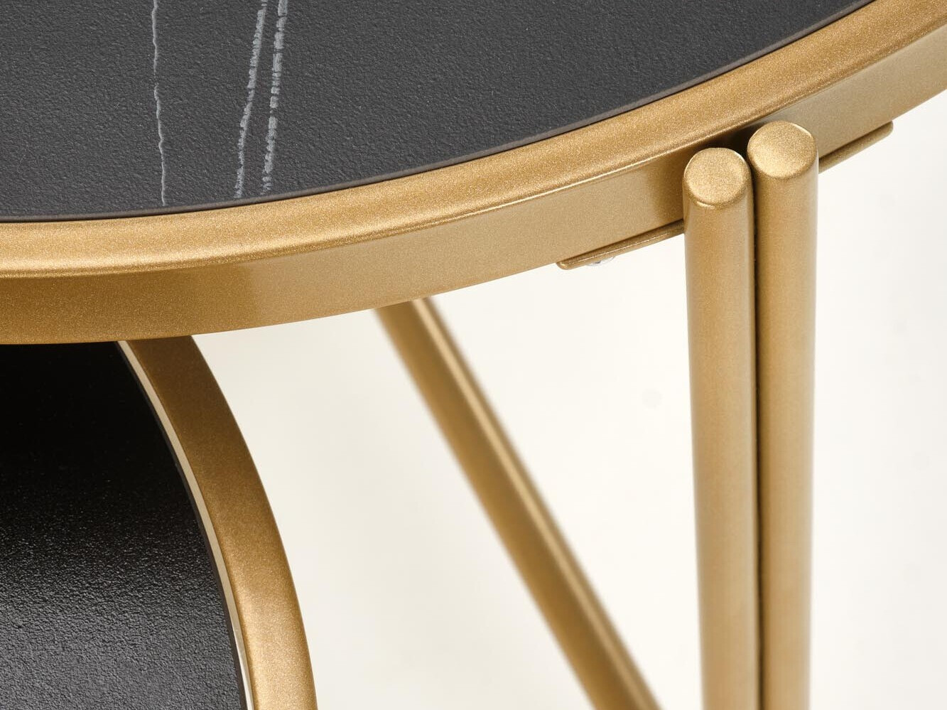 Conjunto de mesas de centro Houston 1867 (Mármore preto)