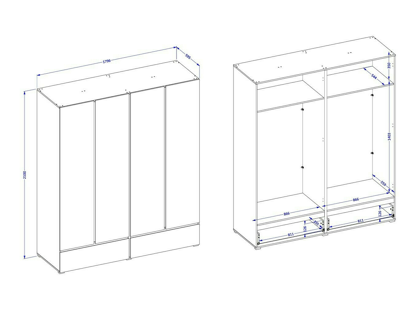 Roupeiro Alfere 119 (Branco)