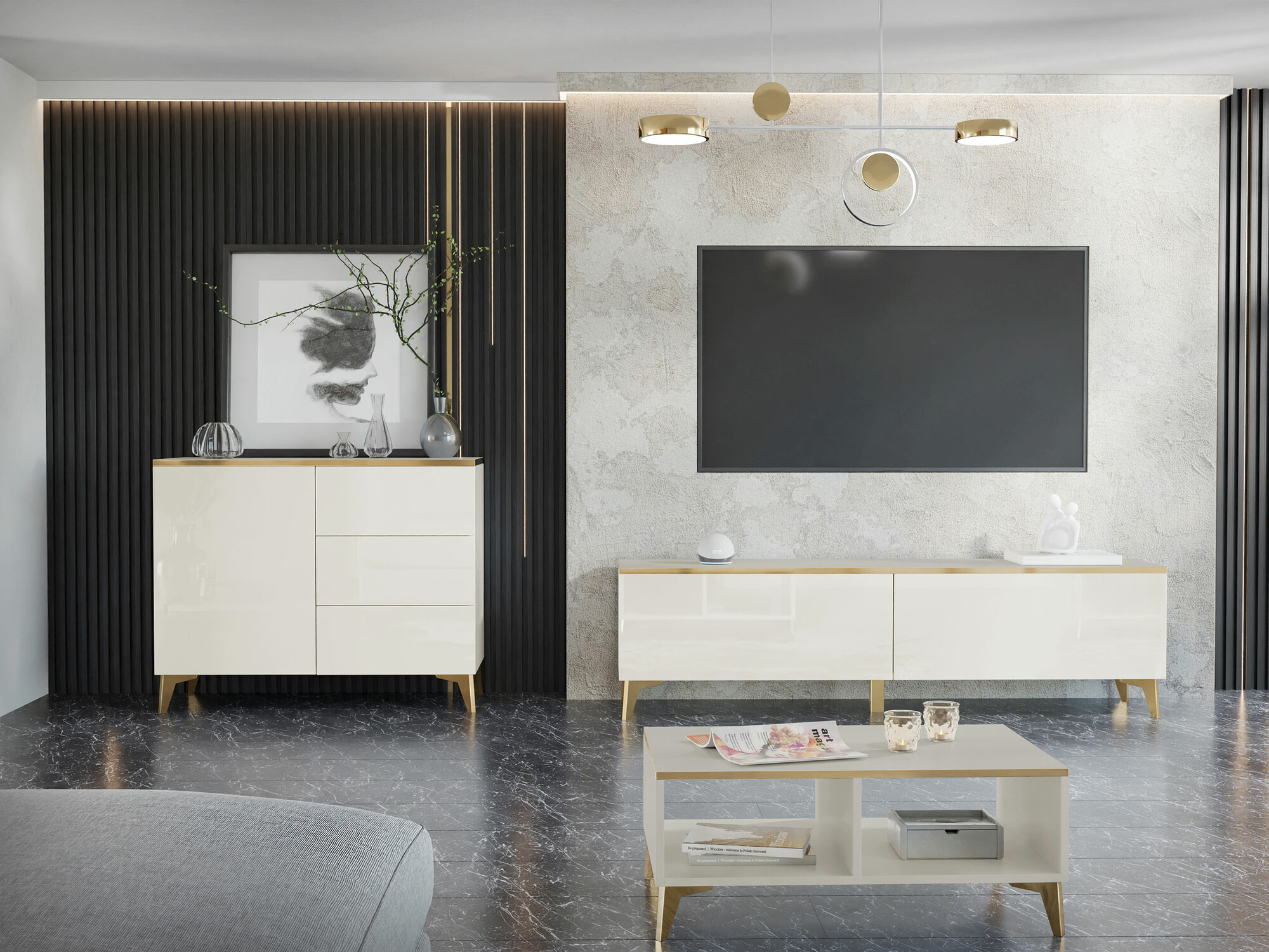Mesa para revistas Comfivo Virfera 104 (Bege)