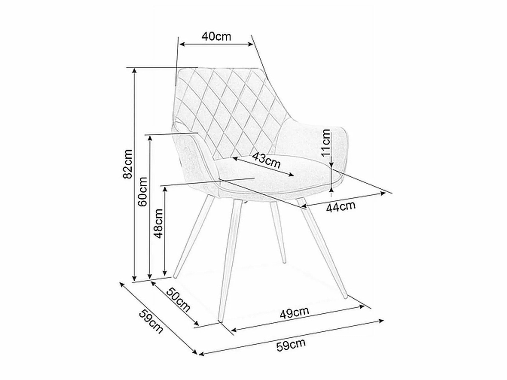 Cadeira Detroit 566 (Bege)