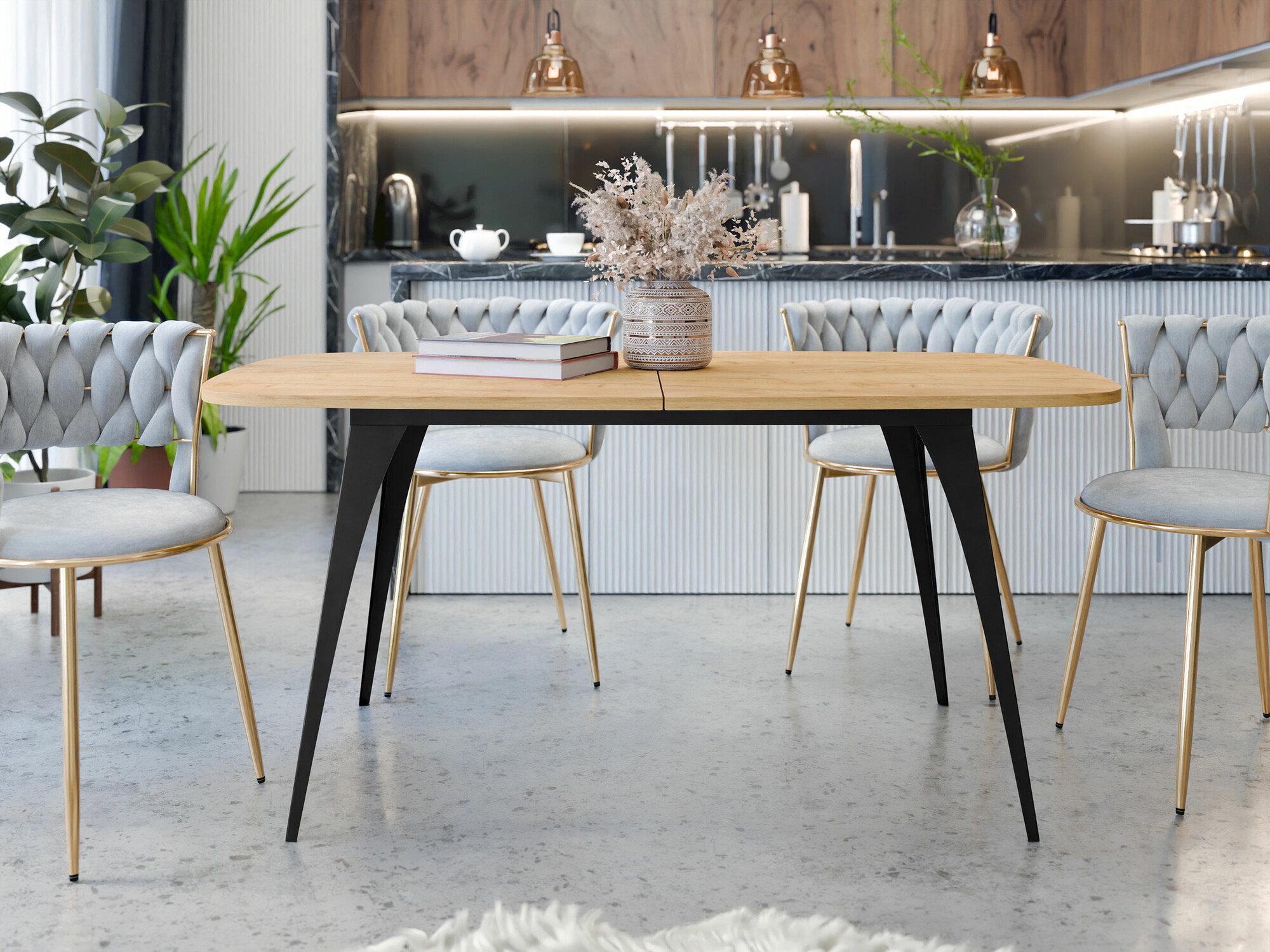 Mesa Oswego 131 (Craft de carvalho dourado)