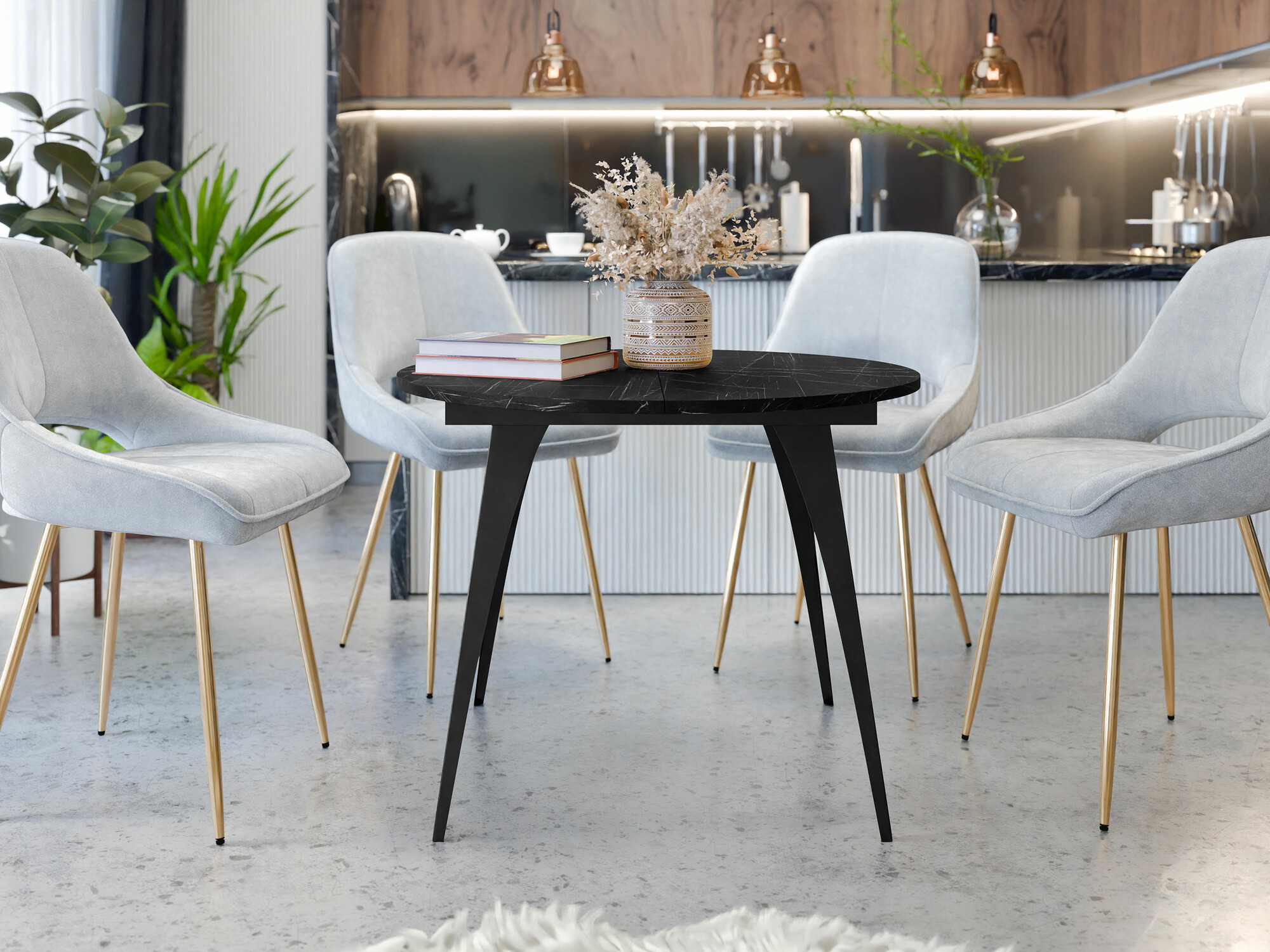 Mesa Oswego 132 (Mármore preto)