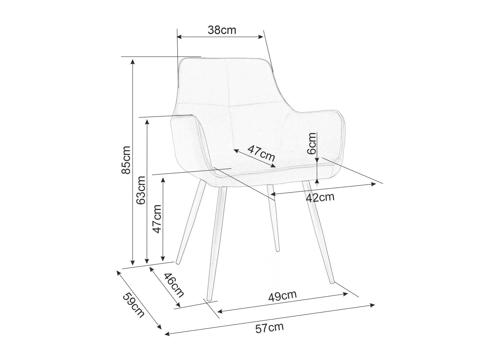 Cadeira Detroit 578 (Bege)