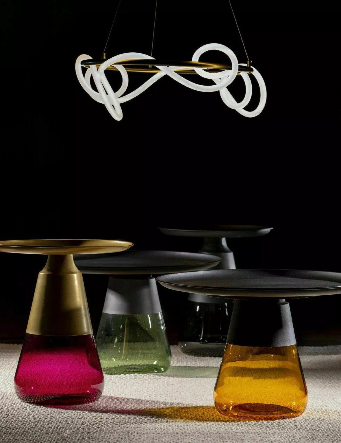 Mesa de centro Detroit 573 (Dourado + Roxo)