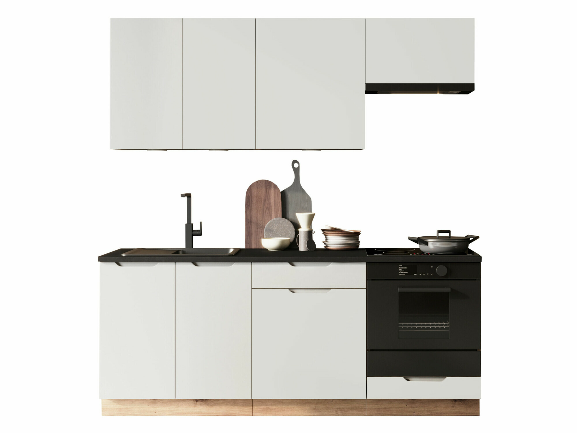 Conjunto para cozinha Trenton 180 (Cinzento claro + Carvalho Artisan)