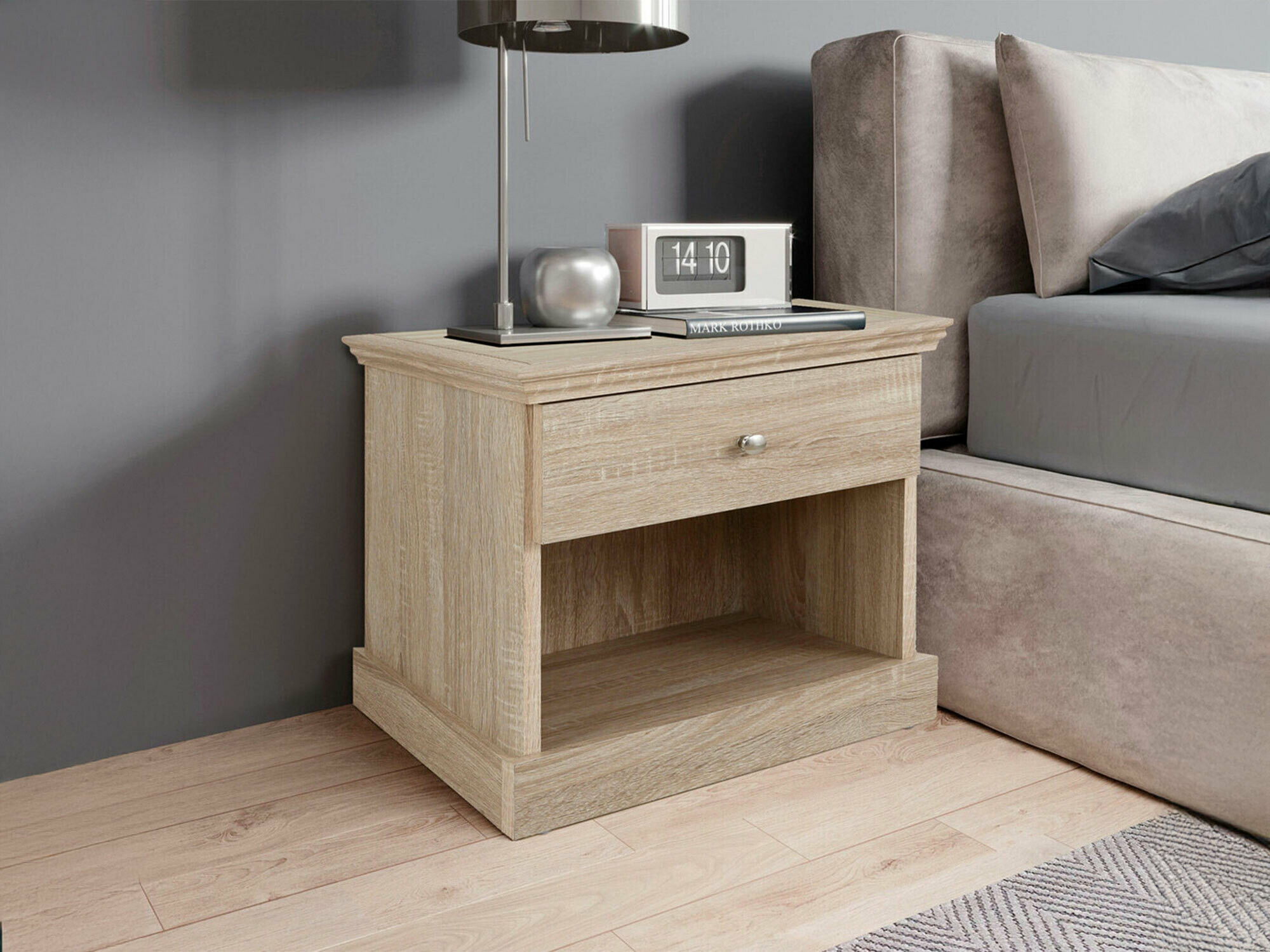 Mesa de cabeceira Lirveri 111 (Carvalho claro)