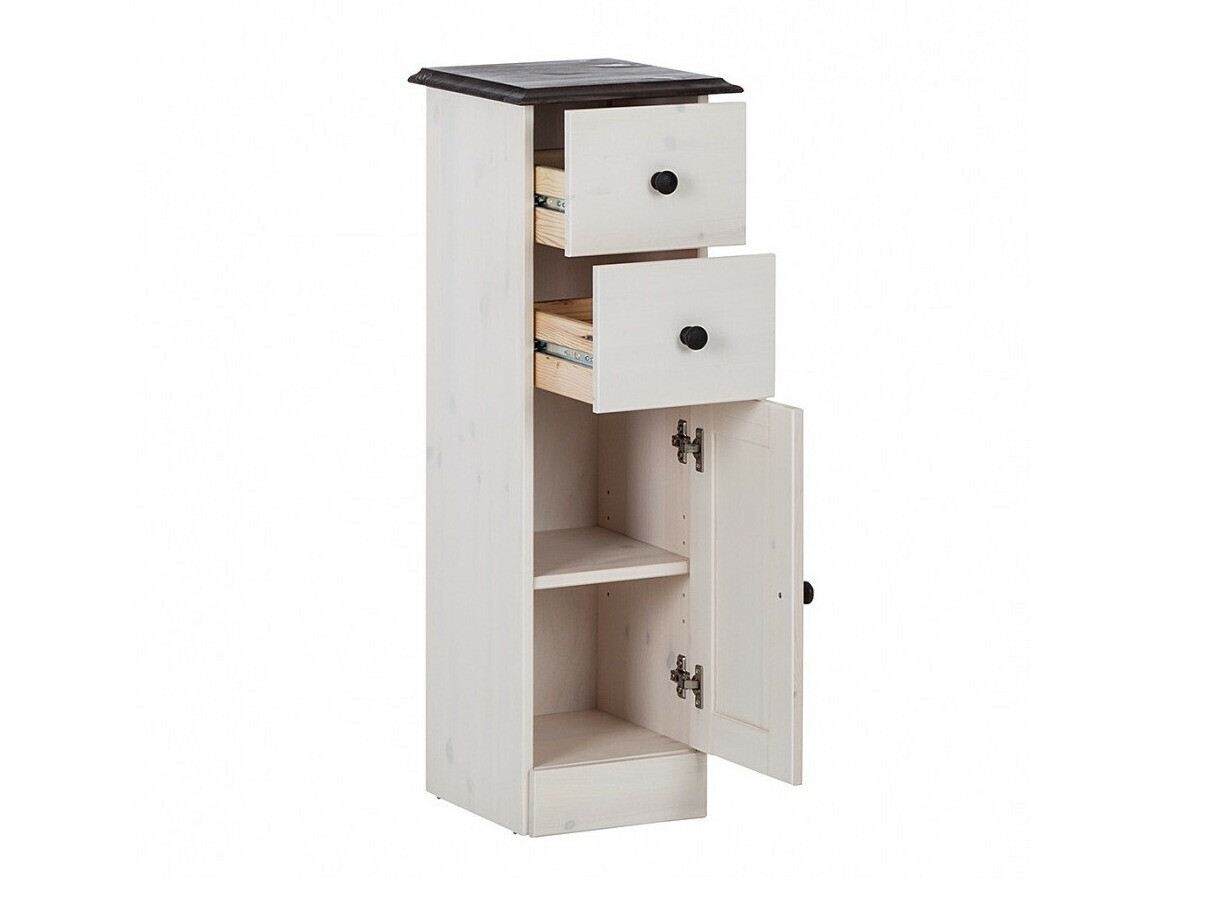 Armário colocado para casa de banho Deletri 110 (Branco + Havana Carvalho)