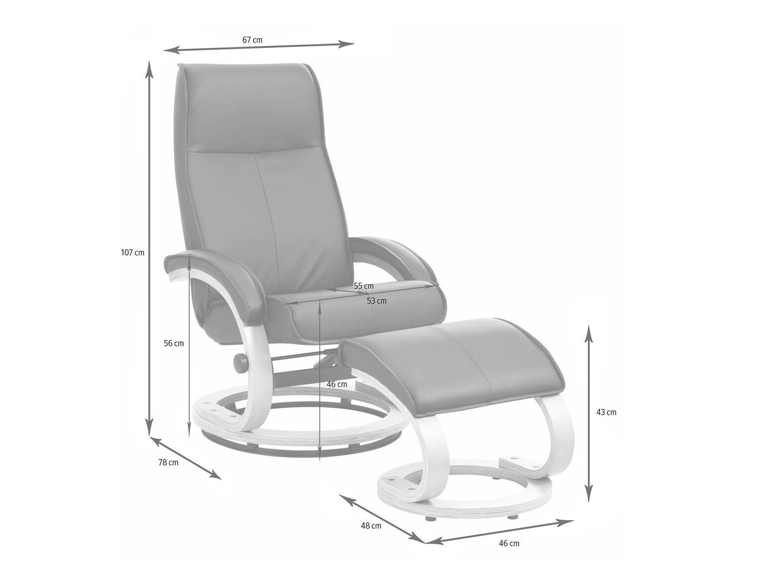 Poltrona Denton 196 (Castanho + Creme)