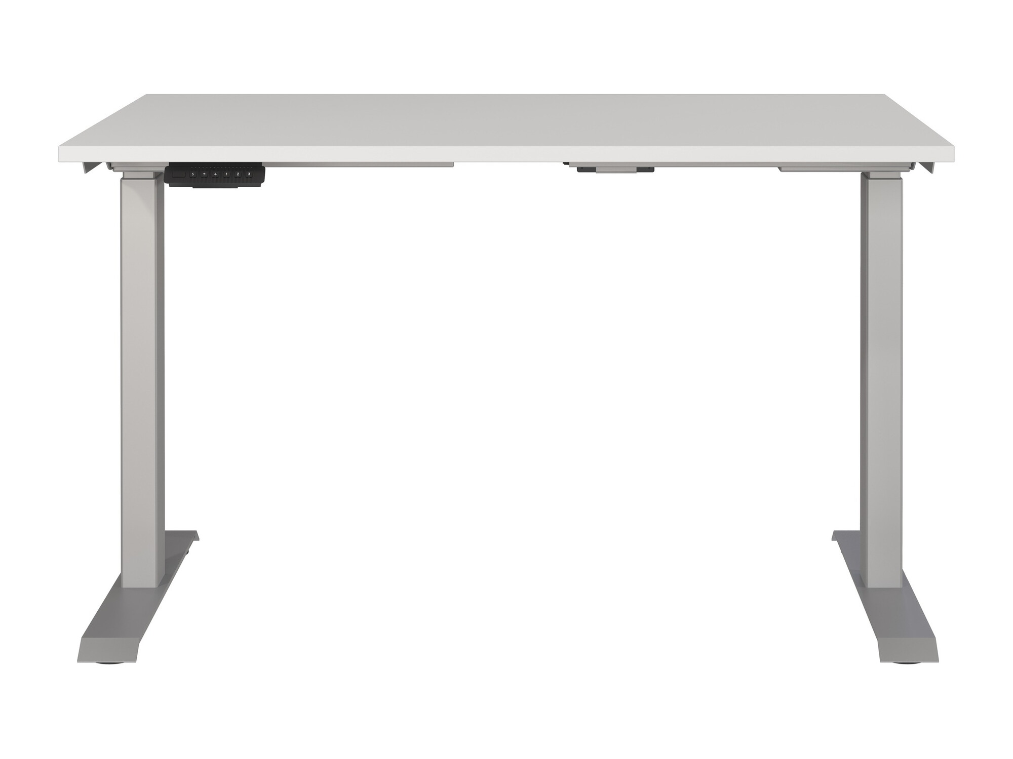 Secretária de trabalho com altura ajustável Eliromo 118 (Cinzento claro + Prata)