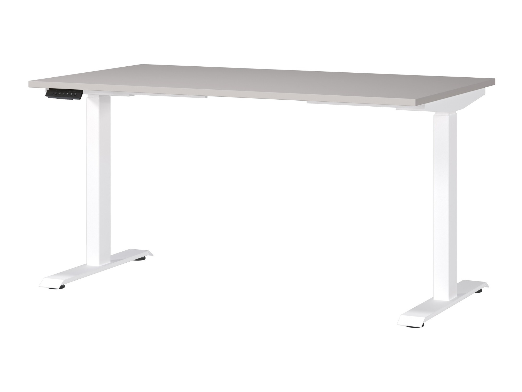 Secretária de trabalho com altura ajustável Sacramento 415 (Casmere + Branco)