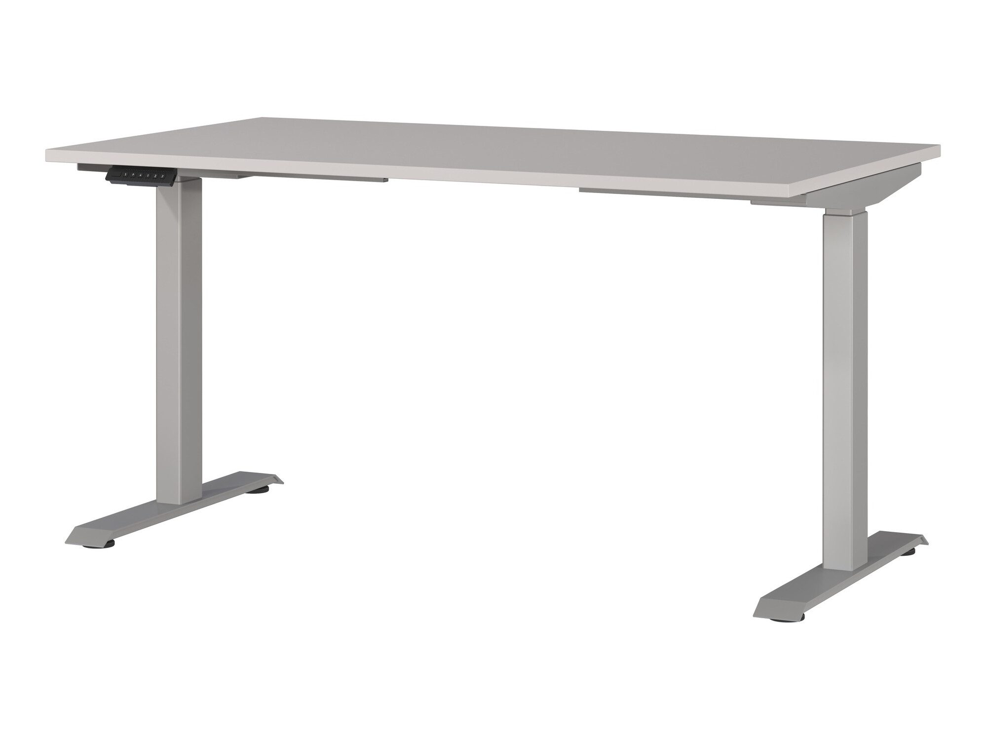 Secretária de trabalho com altura ajustável Sacramento 415 (Cinzento + Prateado)