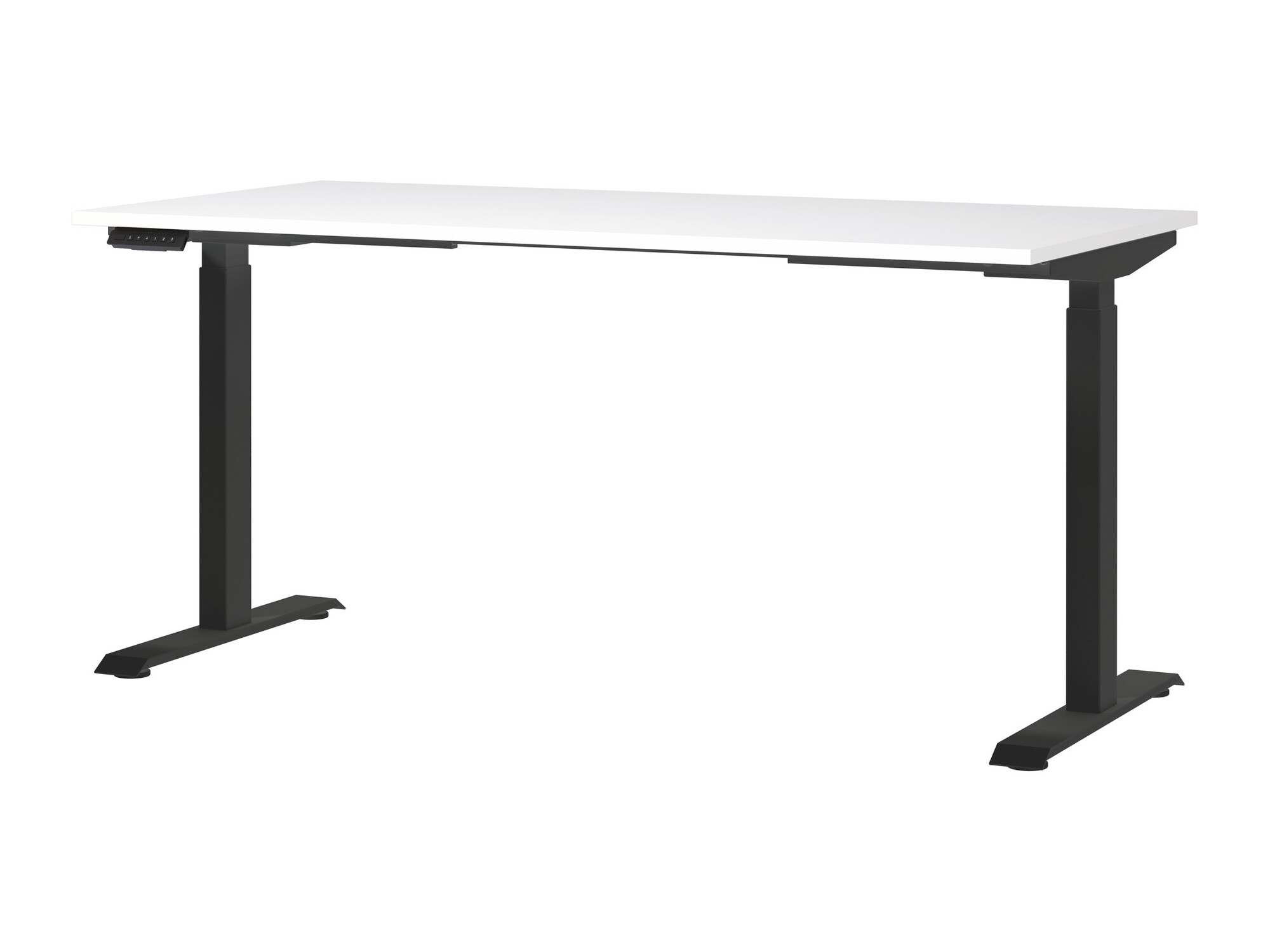 Secretária de trabalho com altura ajustável Sacramento 416 (Branco + Preto)