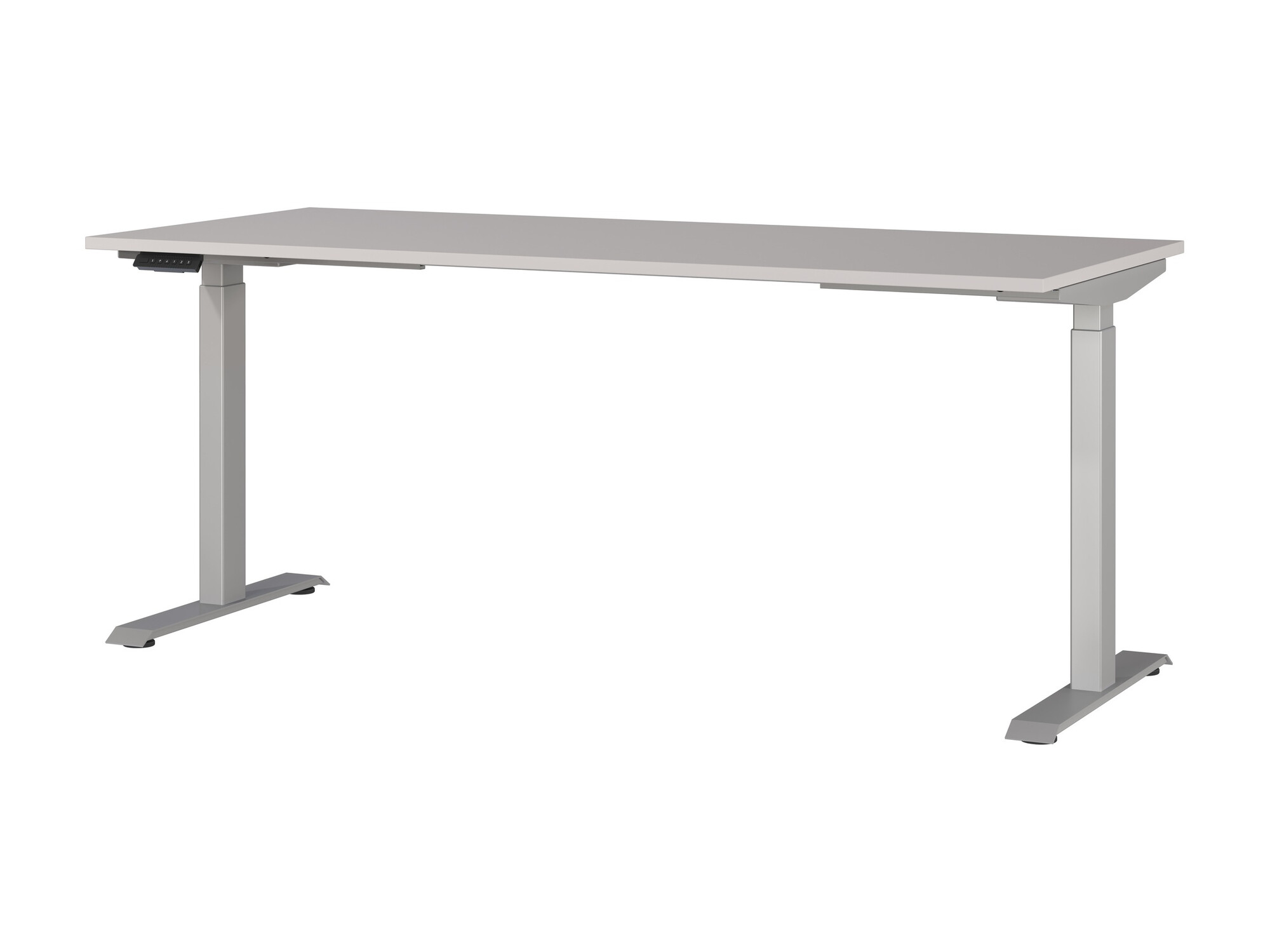 Secretária de trabalho com altura ajustável Sacramento 418 (Cinzento + Prateado)