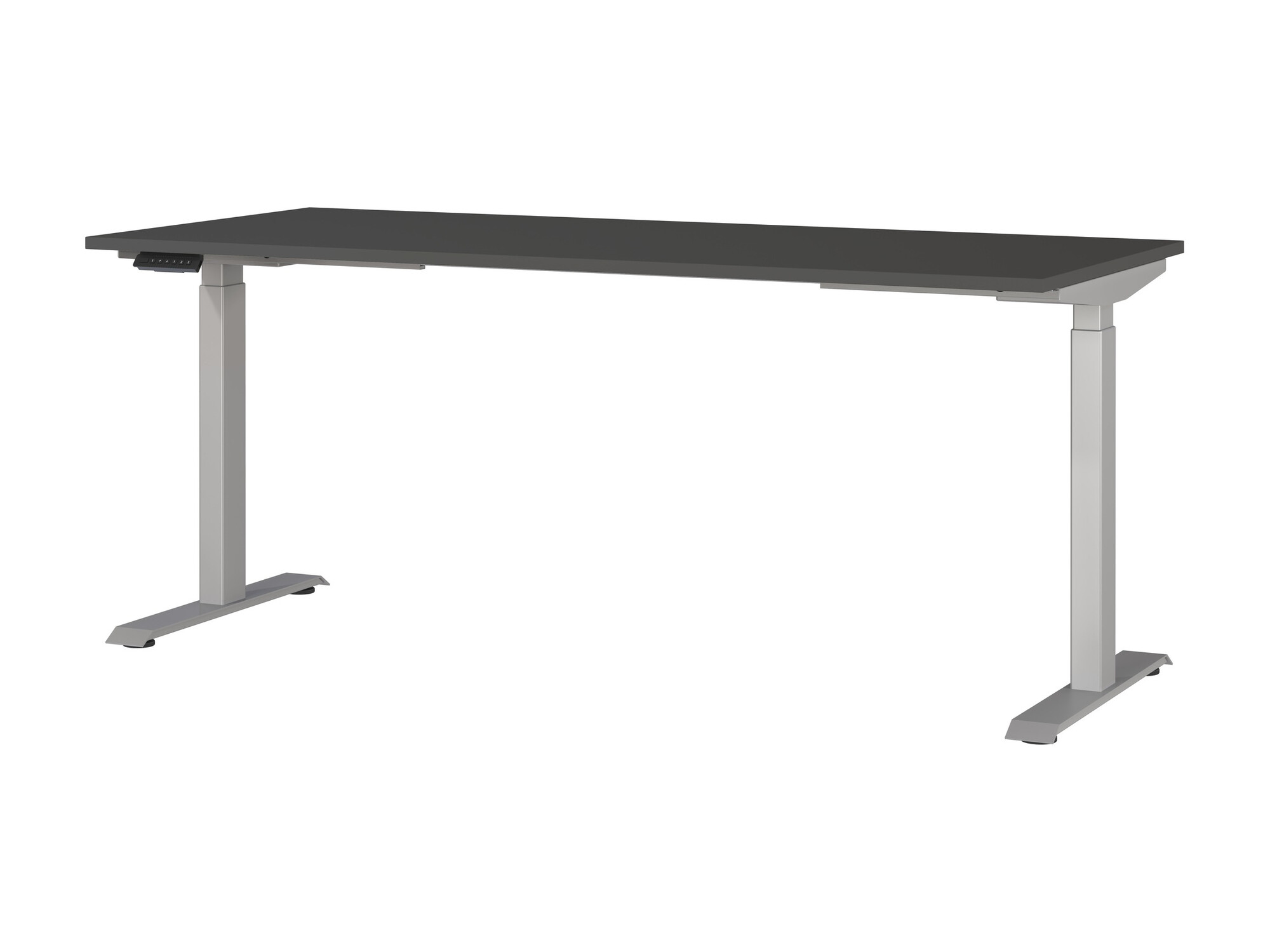 Secretária de trabalho com altura ajustável Sacramento 418 (Grafite + Prateado)